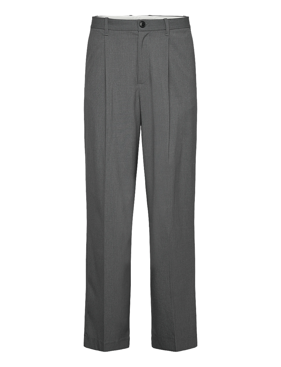 Weekday - Uno Loose Suit Trousers - anzugshosen - grey melange - 1