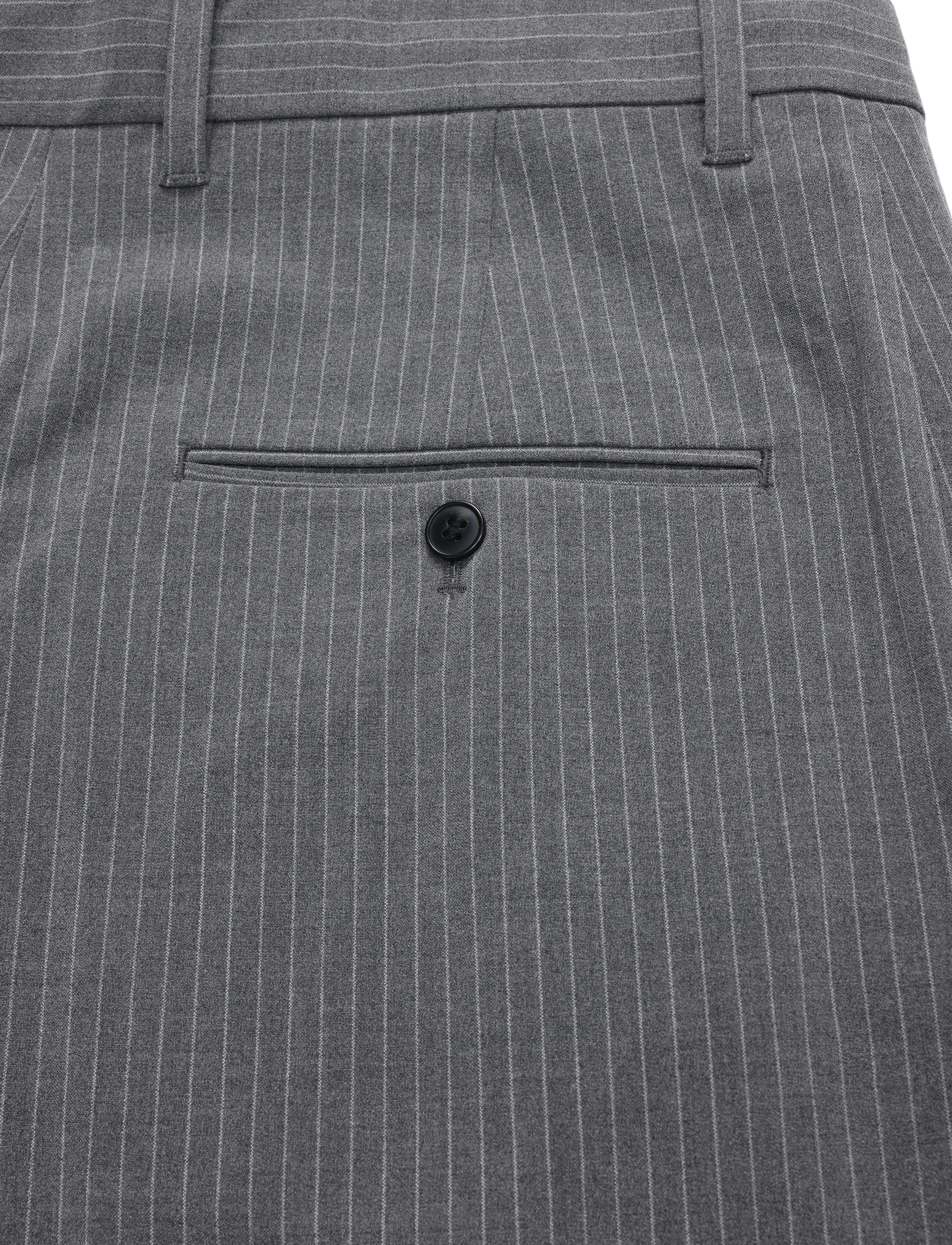 Weekday - Uno Loose Suit Trousers - Ülikonnapüksid - grey pinstripe - 4