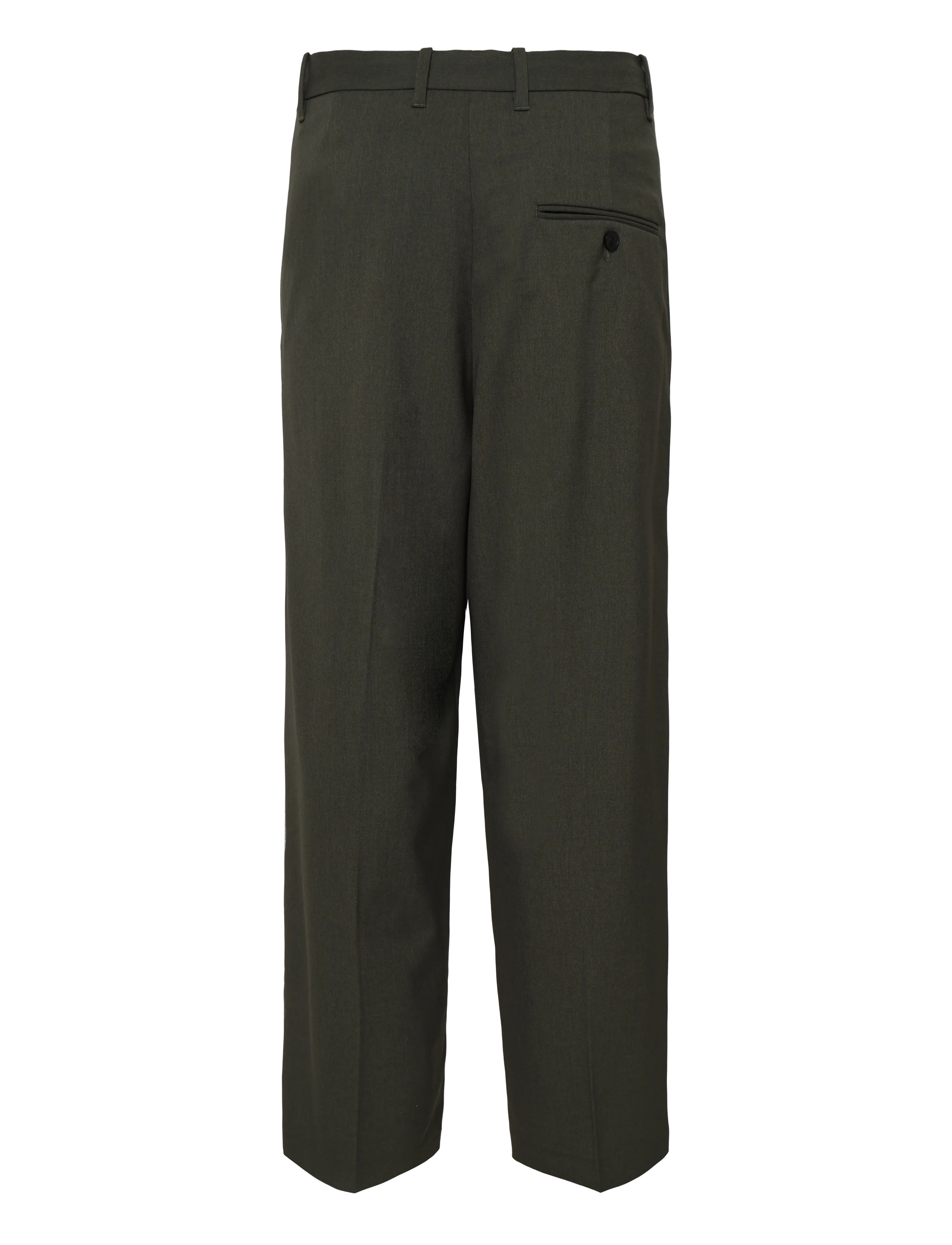 Weekday - Uno Loose Suit Trousers - Ülikonnapüksid - khaki green melange - 1