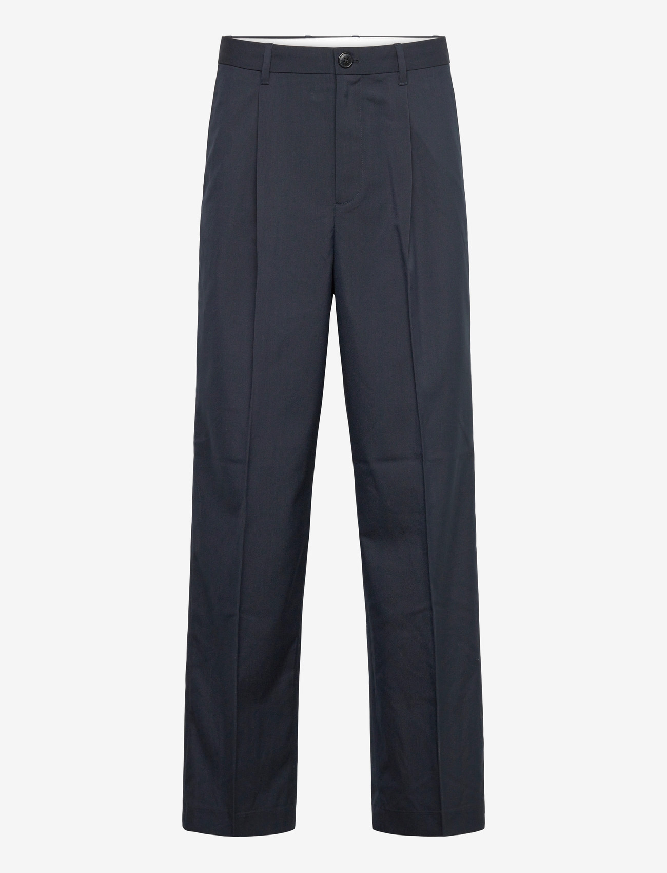 Weekday - Uno Loose Suit Trousers - anzugshosen - navy - 0