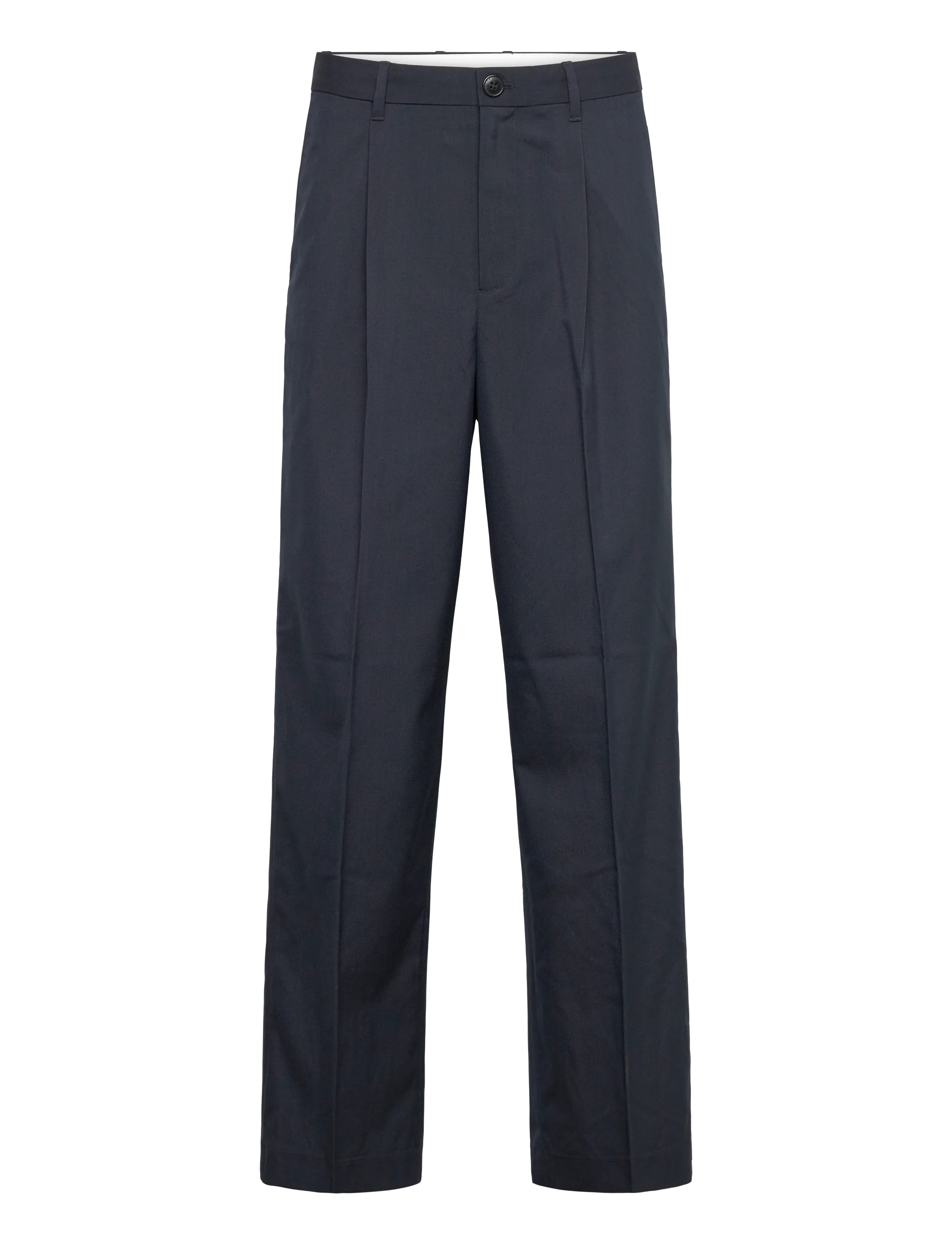 Weekday Uno Loose Suit Trousers - Casual - NAVY / navy