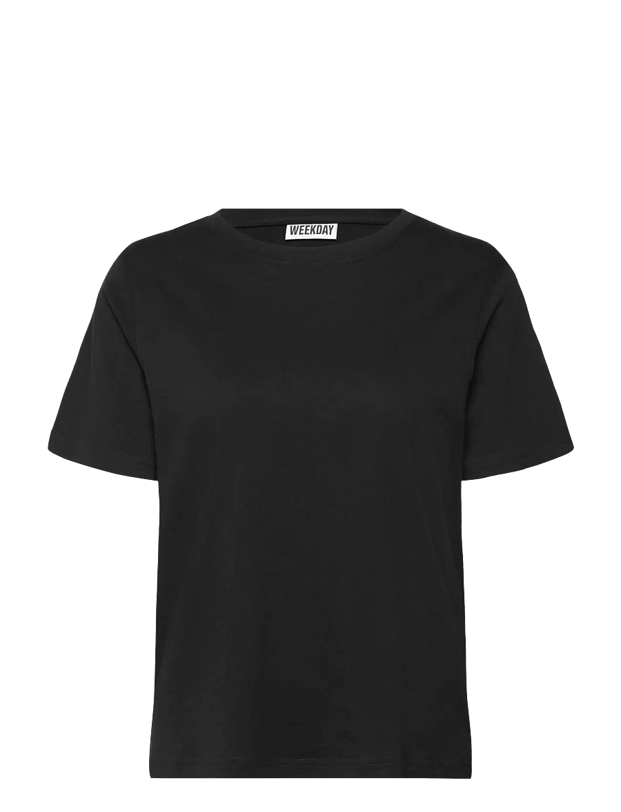 Weekday - Essence Standard T-Shirt - t-särgid - black - 0