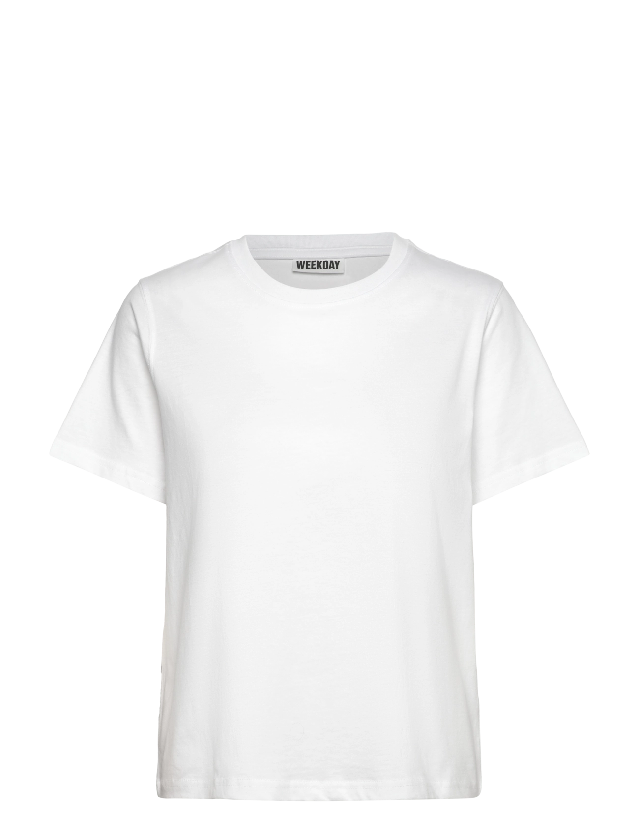 Weekday Essence Standard T-Shirt - Kollektsioonid - WHITE / white
