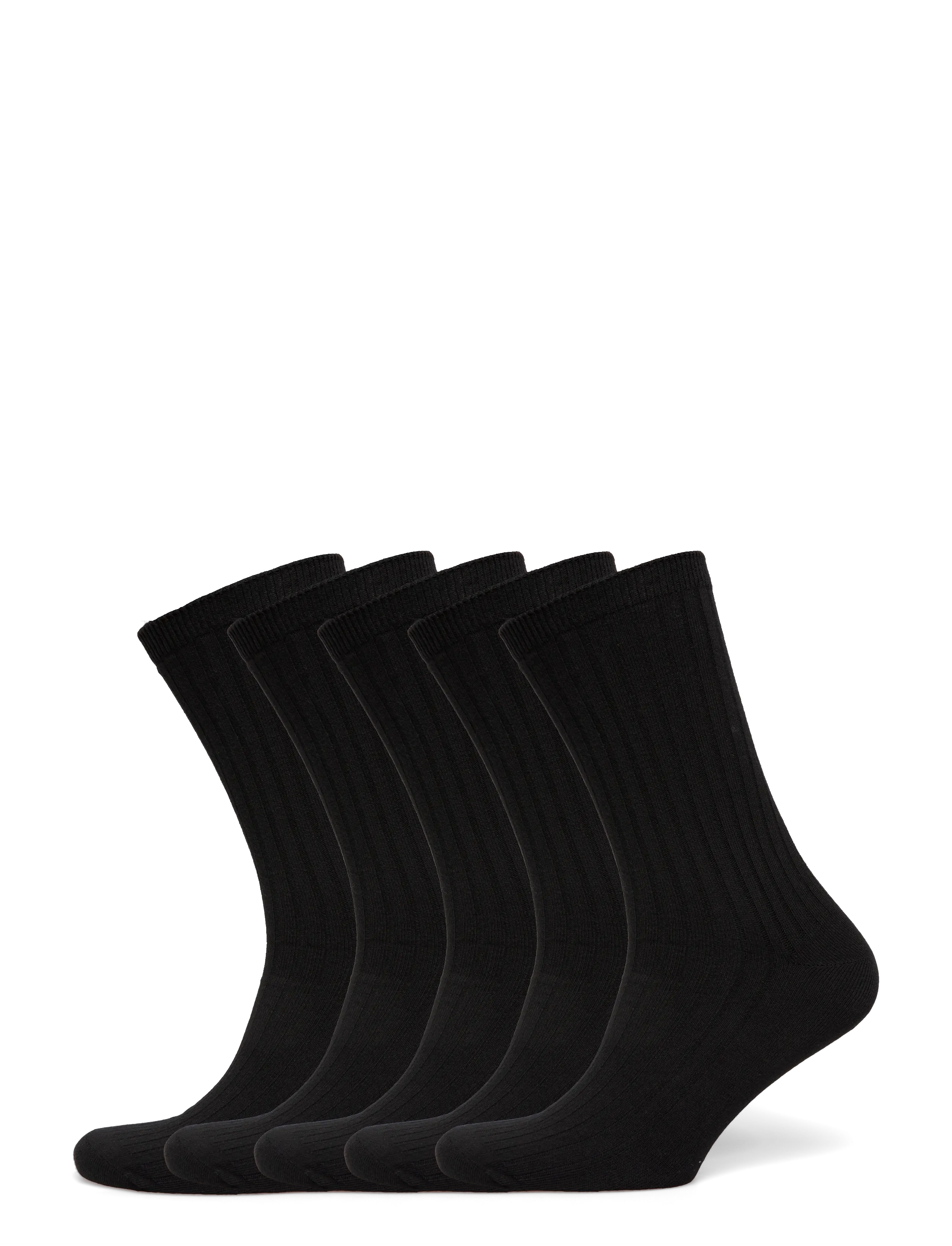 Weekday 5-Pack Rib Socks, 43-45, Black, Sokker > Almindelige Sokker, Herre