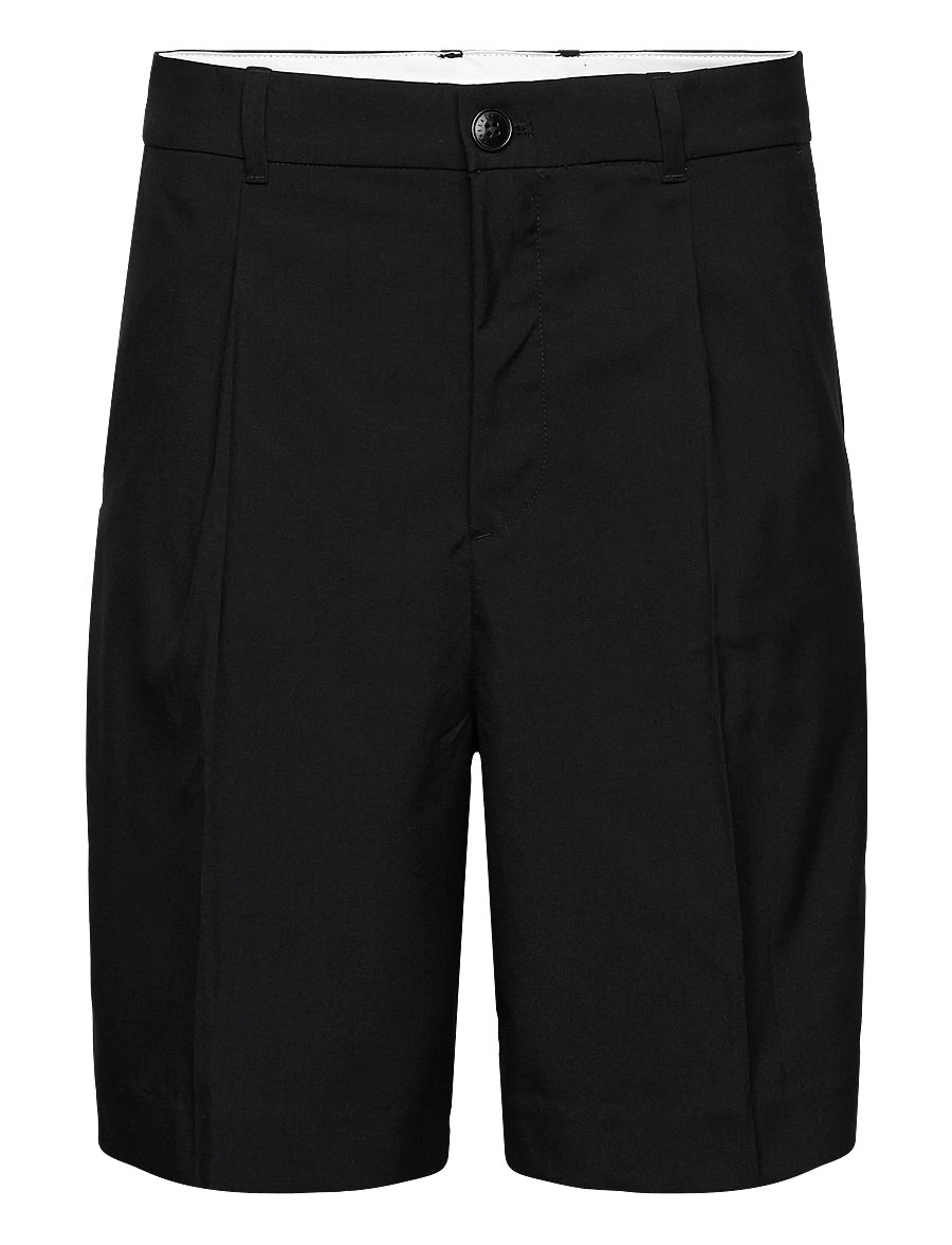 Weekday - Uno Loose Suit Shorts - chino lühikesed püksid - black dark - 1