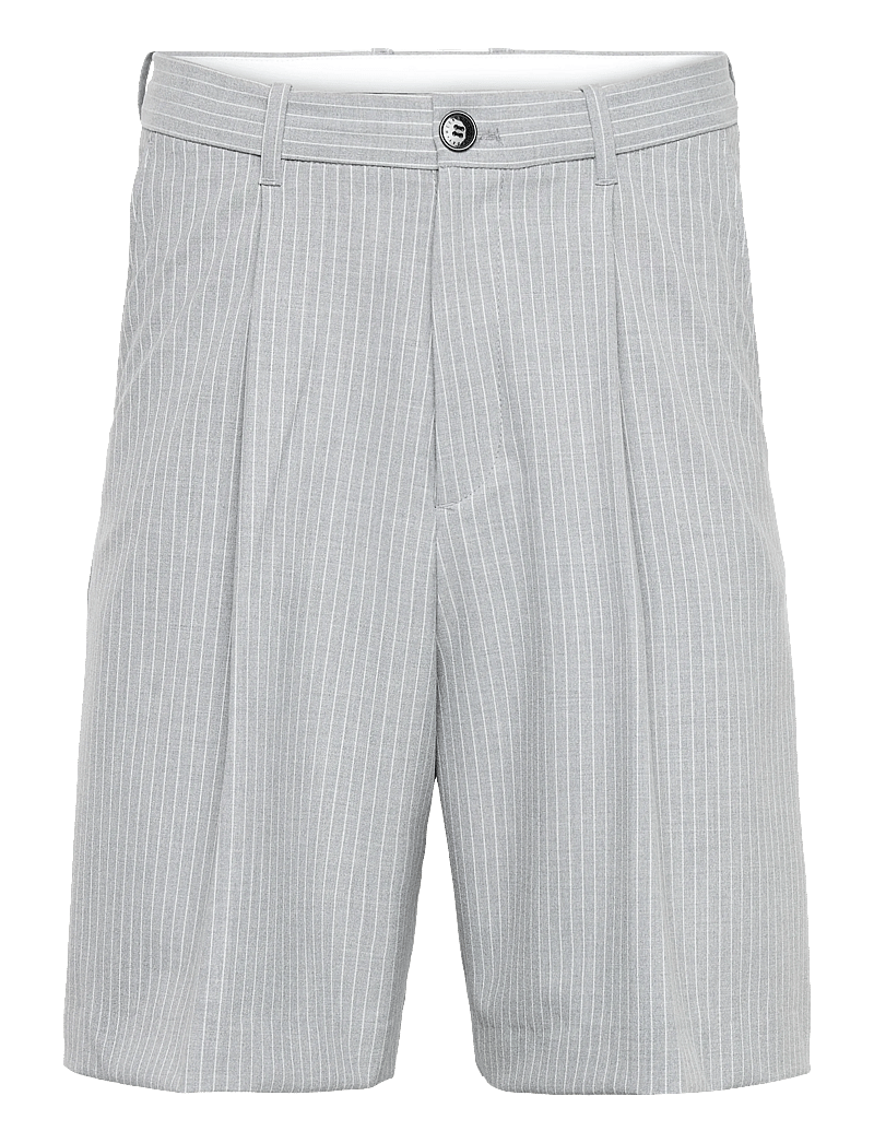 Weekday - Uno Loose Suit Shorts - chino lühikesed püksid - grey pinstripe - 1