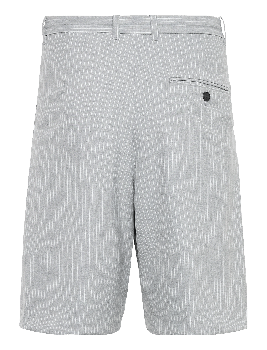 Weekday - Uno Loose Suit Shorts - chino lühikesed püksid - grey pinstripe - 2