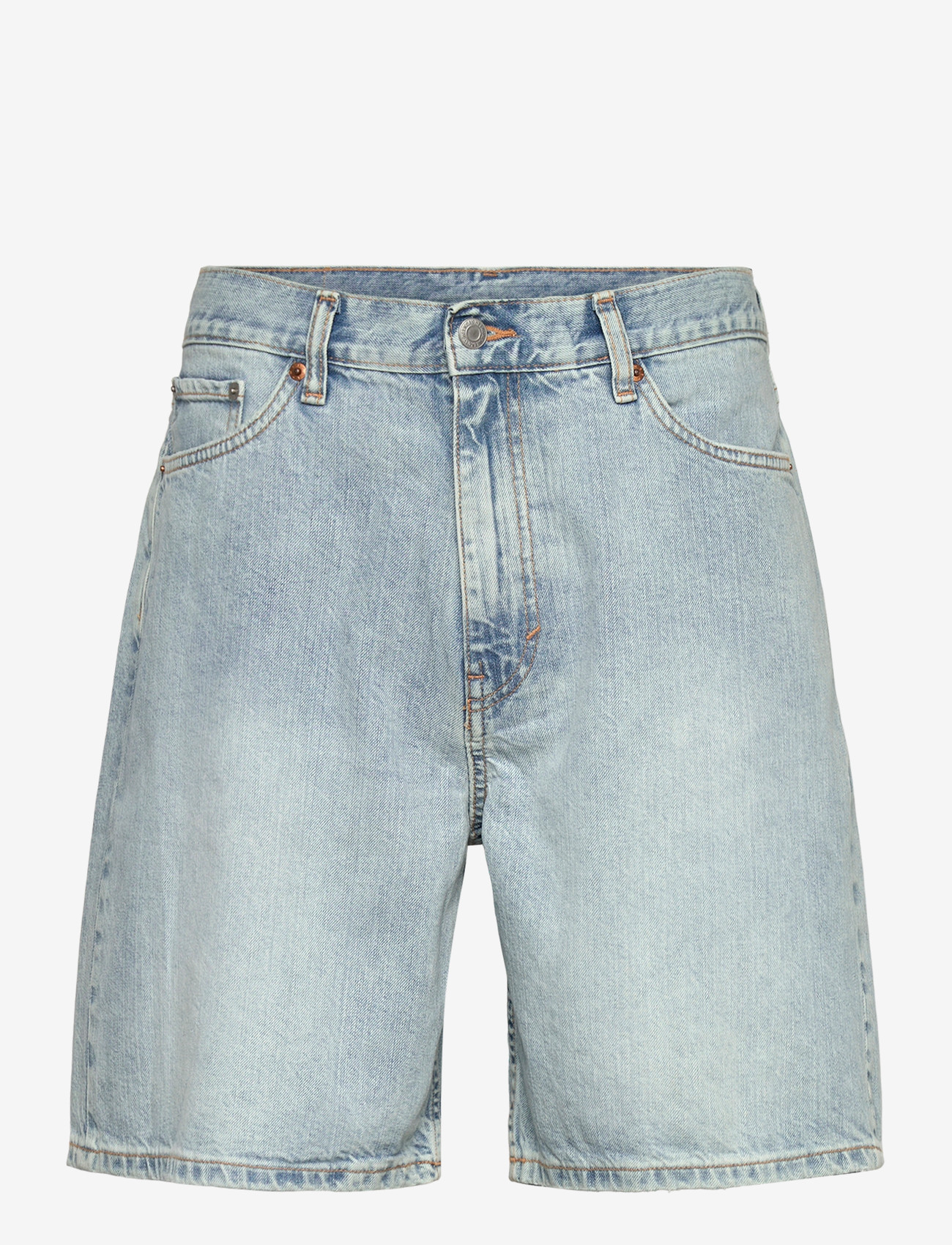 Weekday - Galaxy Mid Rise Loose Denim Shorts - jeansshorts - dream blue - 1