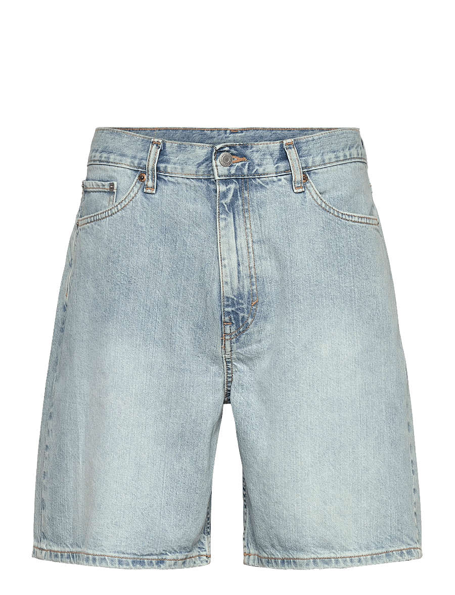 Weekday - Galaxy Mid Rise Loose Denim Shorts - jorts - dream blue - 1