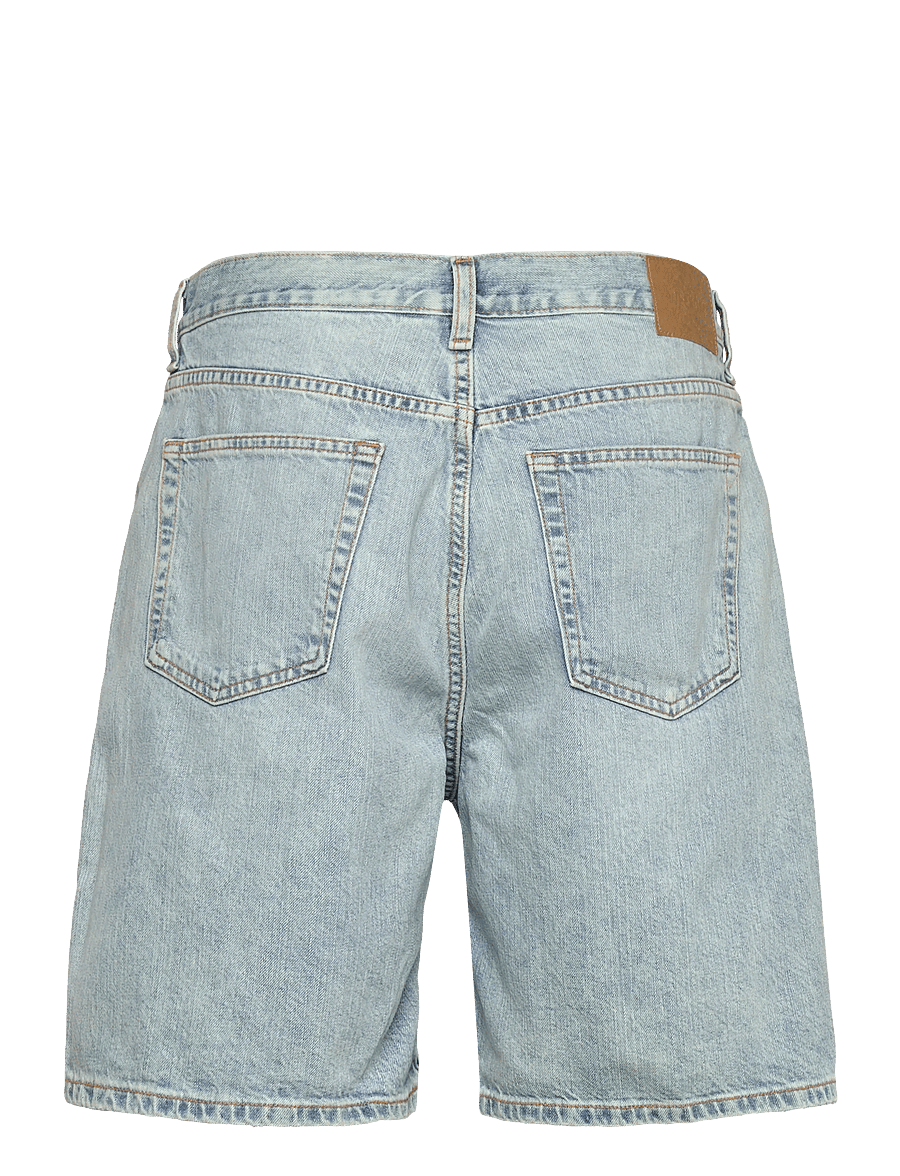Weekday - Galaxy Mid Rise Loose Denim Shorts - jorts - dream blue - 2