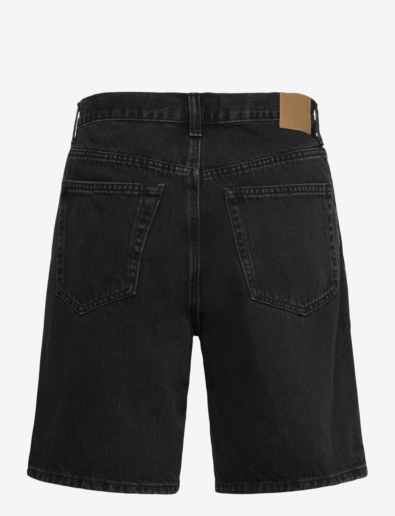Weekday - Galaxy Mid Rise Loose Denim Shorts - jorts - tuned black - 1