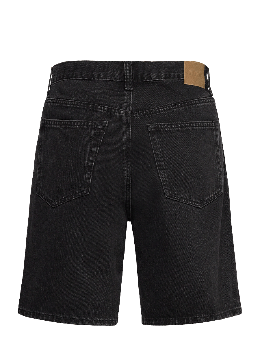 Weekday - Galaxy Mid Rise Loose Denim Shorts - gallastuttbuxur - tuned black - 1
