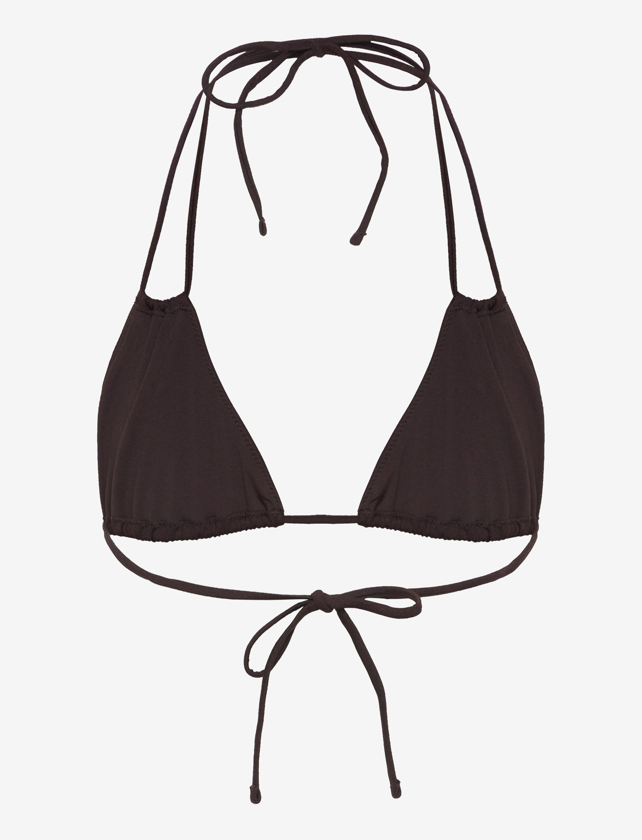 Weekday - Breeze Tie Bikini Top - triangle bikinis - brown - 1