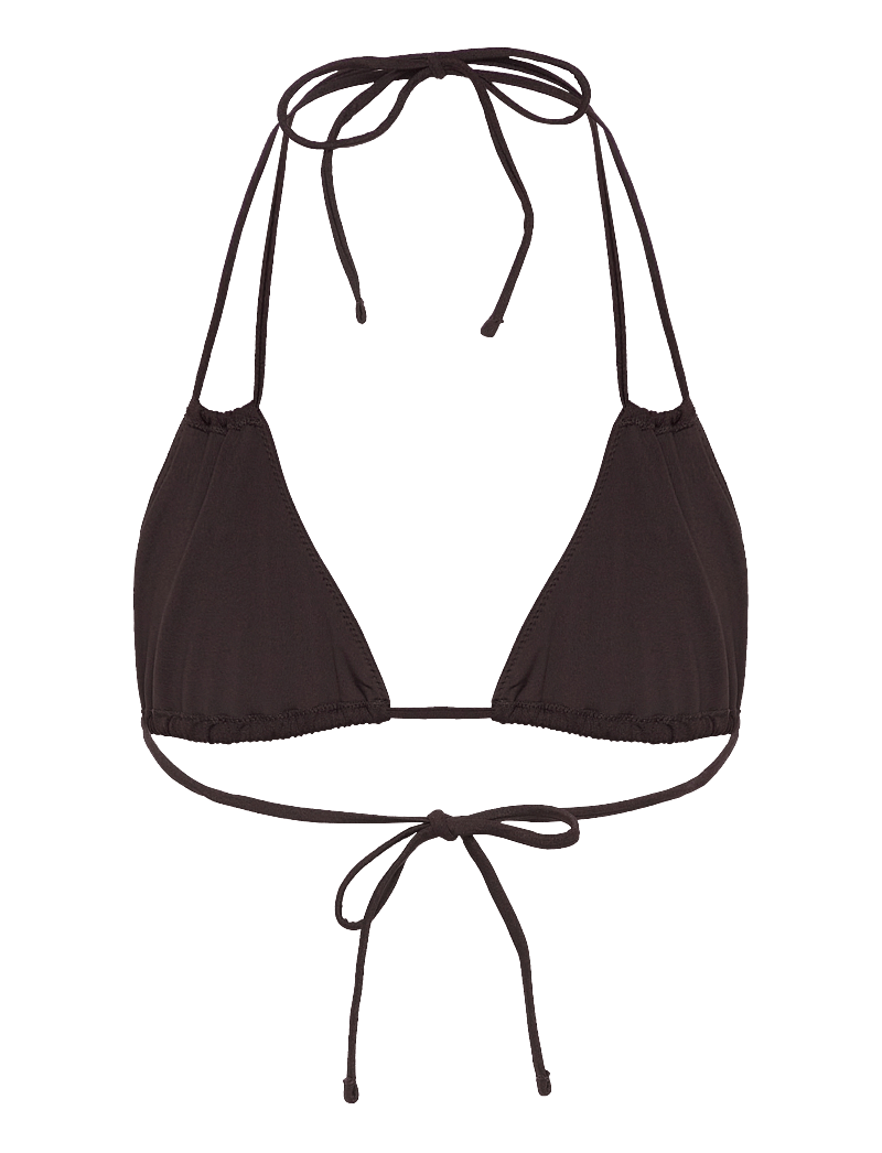 Weekday - Breeze Tie Bikini Top - triangle bikinis - brown - 1