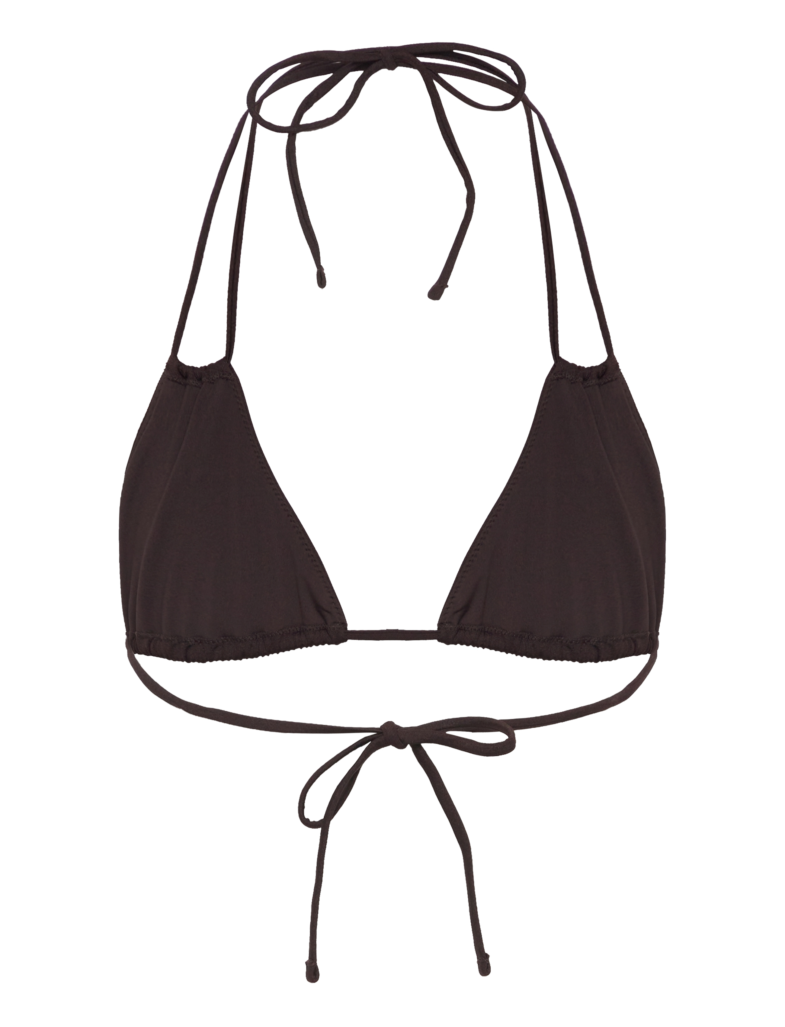Weekday - Breeze Tie Bikini Top - triangelformad bikinis - brown - 1