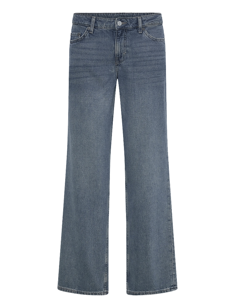 Weekday - Ample Low Rise Loose Wide Leg Jeans - brede jeans - blue one - 0