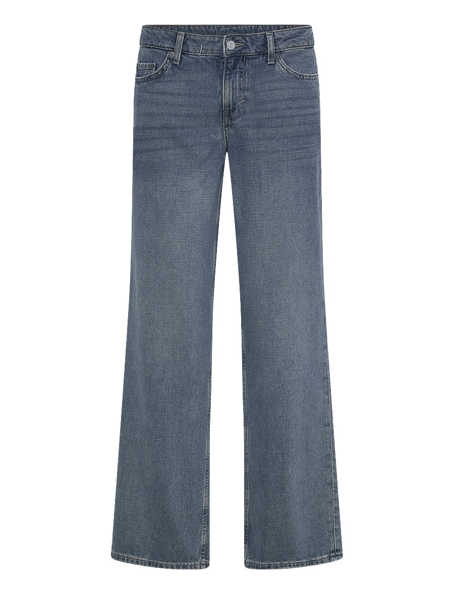 Weekday - Ample Low Rise Loose Wide Jeans - brede jeans - blue one - 0