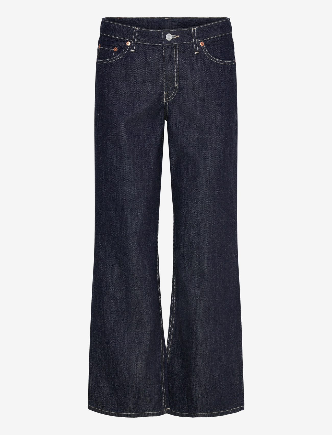 Weekday - Ample Low Rise Loose Wide Leg Jeans - pantalons larges - blue rinse - 1