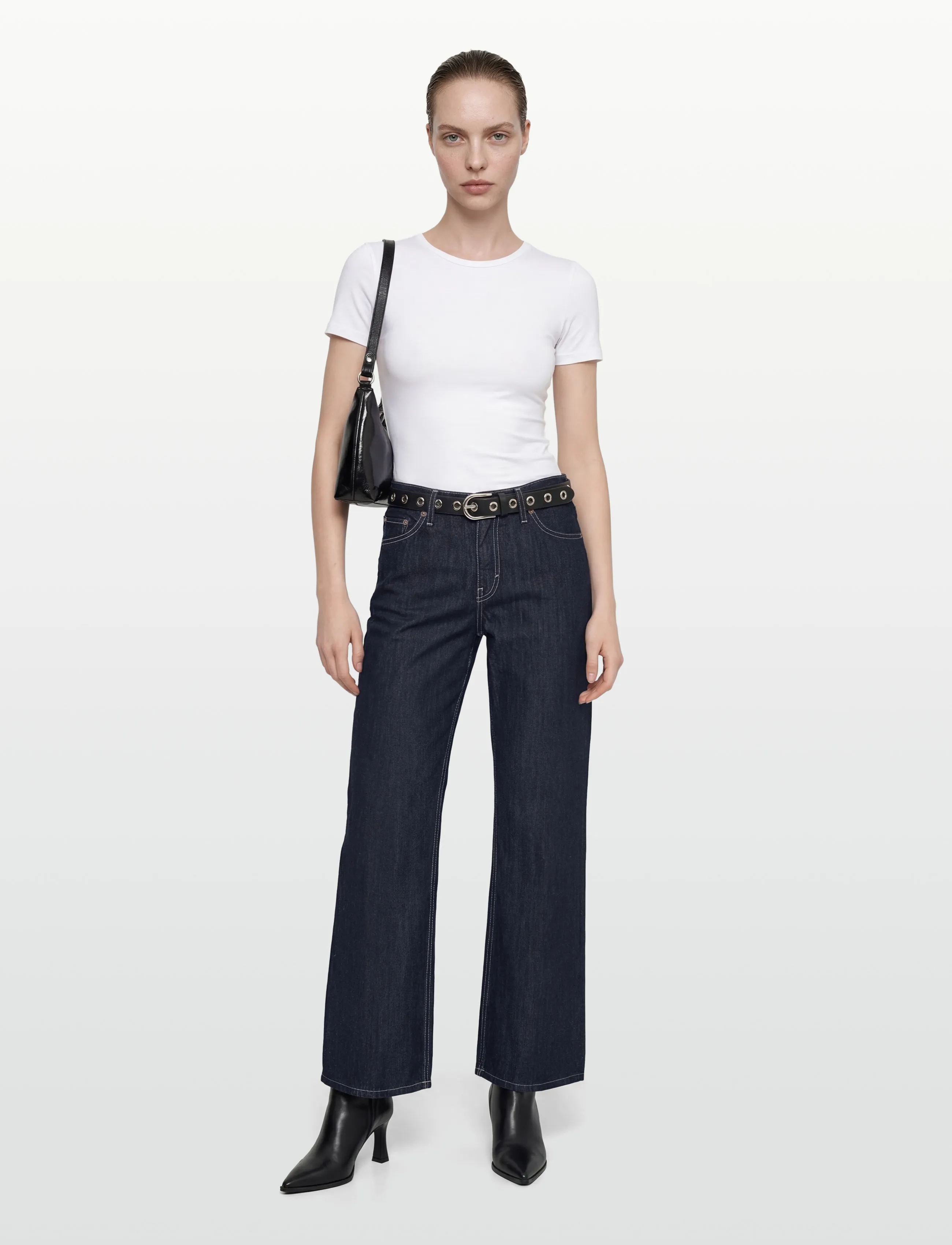 Weekday Ample Low Rise Loose Wide Jeans, 26 x 32, Blue, Jeans > Vidde, Dame