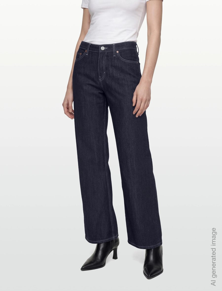Weekday - Ample Low Rise Loose Wide Jeans - hosen mit weitem bein - blue rinse - 3