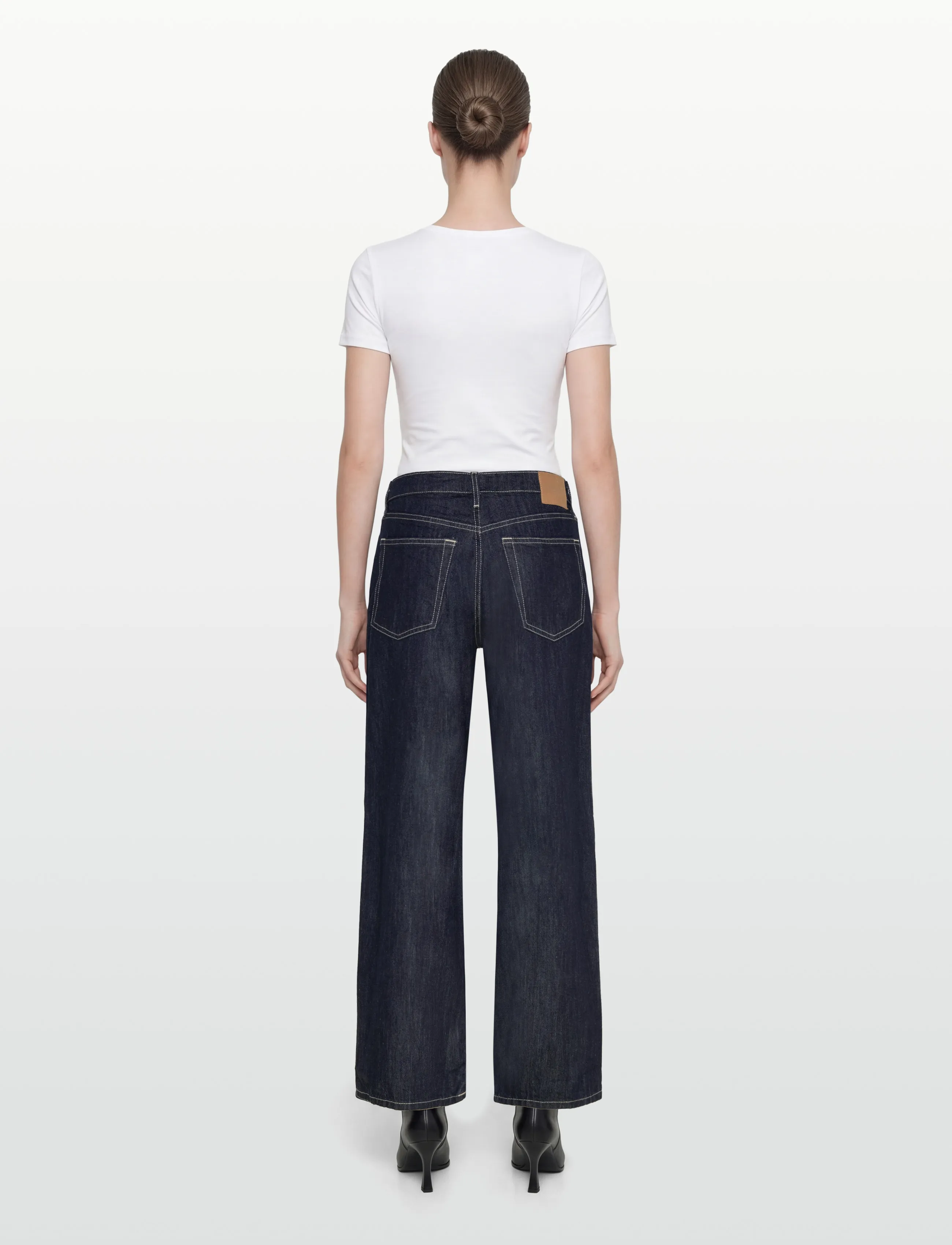 Weekday - Ample Low Rise Loose Wide Jeans - hosen mit weitem bein - blue rinse - 4