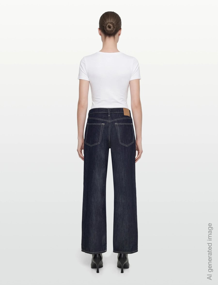 Weekday - Ample Low Rise Loose Wide Jeans - hosen mit weitem bein - blue rinse - 4
