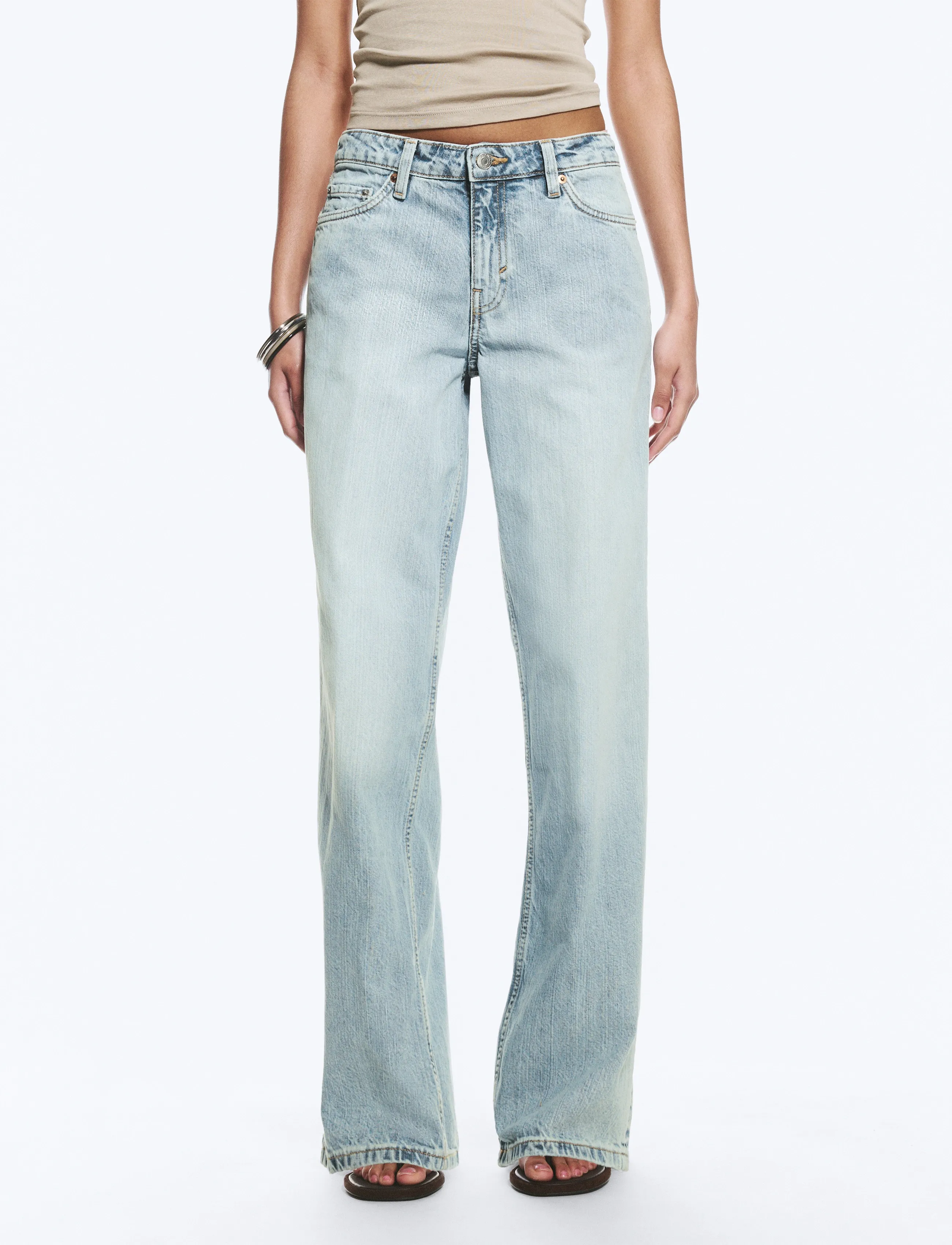 Weekday - Ample Low Rise Loose Wide Jeans - laia säärega teksad - dream blue - 3