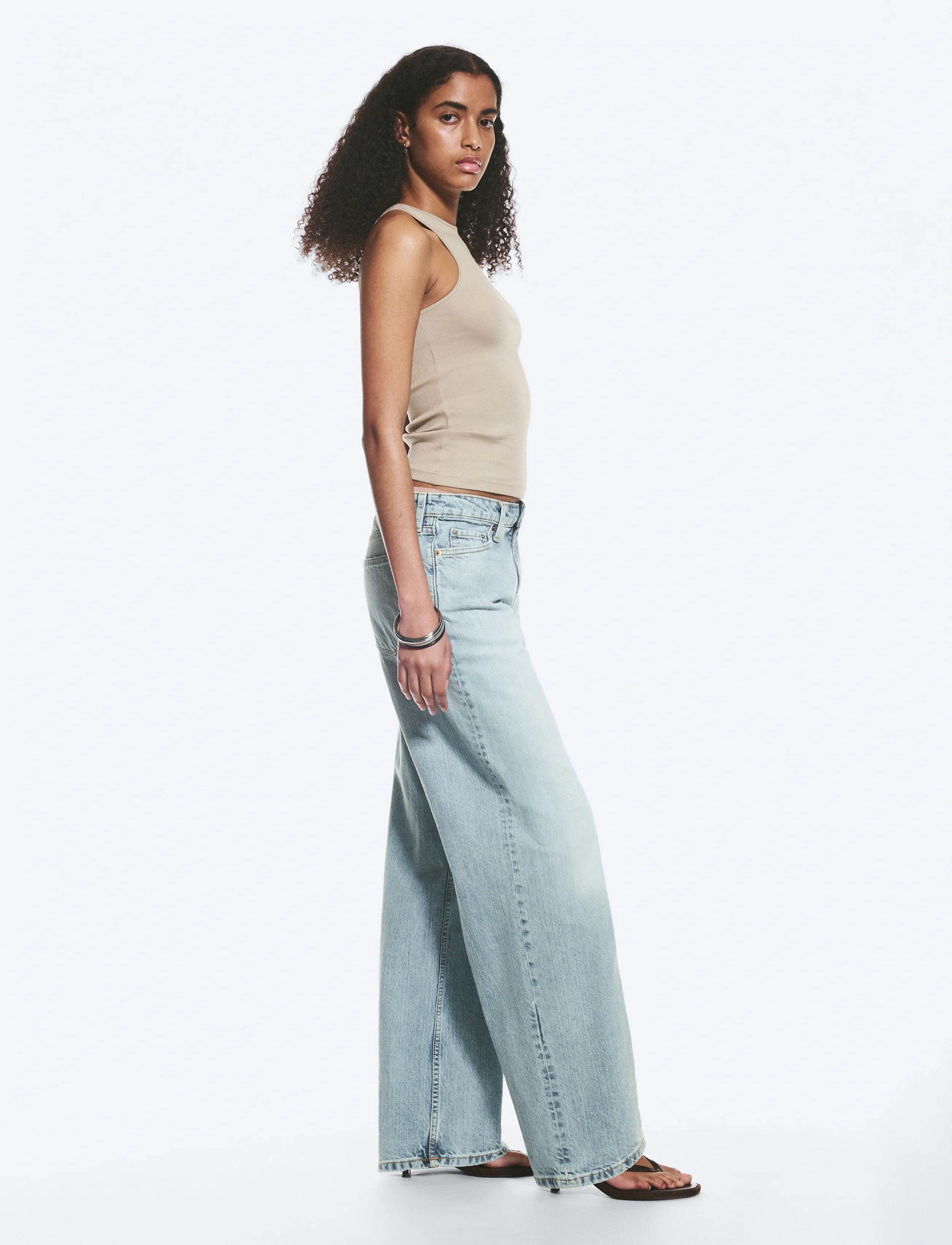 Weekday - Ample Low Rise Loose Wide Jeans - laia säärega teksad - dream blue - 4