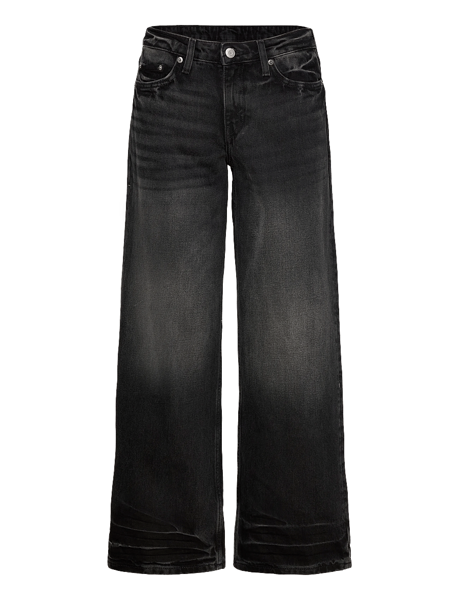 Weekday - Ample Low Rise Loose Wide Jeans - hosen mit weitem bein - empire black - 0