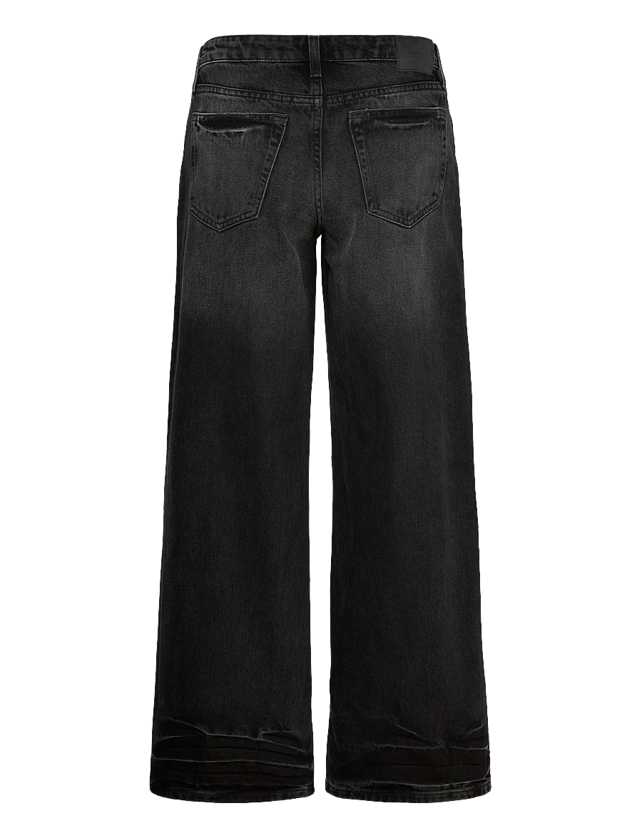 Weekday - Ample Low Rise Loose Wide Jeans - hosen mit weitem bein - empire black - 1