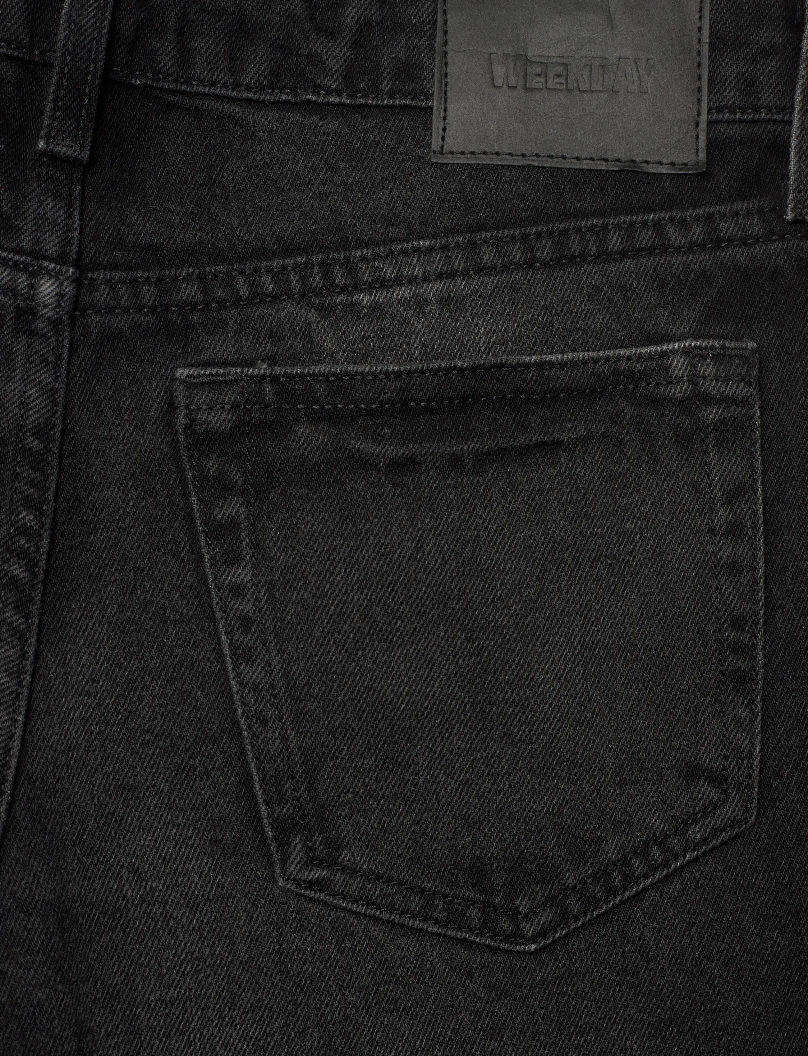 Weekday - Ample Low Rise Loose Wide Jeans - hosen mit weitem bein - empire black - 4