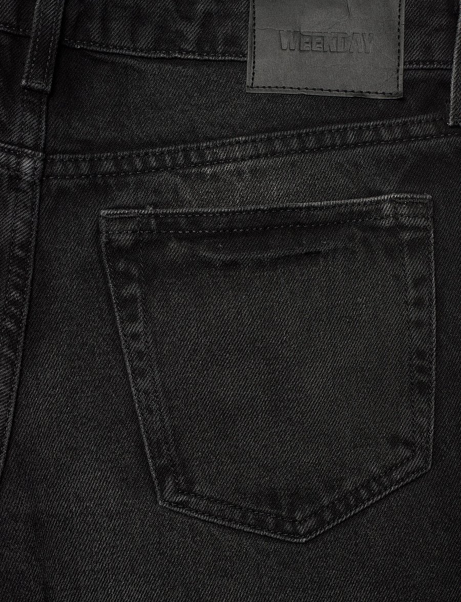 Weekday - Ample Low Rise Loose Wide Jeans - hosen mit weitem bein - empire black - 4