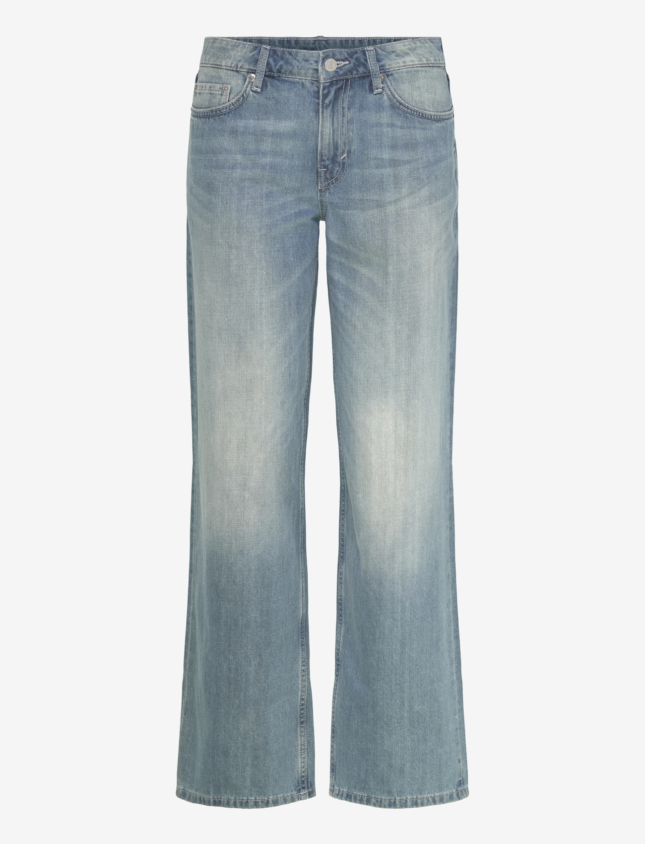 Weekday - Ample Low Rise Loose Wide Jeans - hosen mit weitem bein - gloria blue - 0