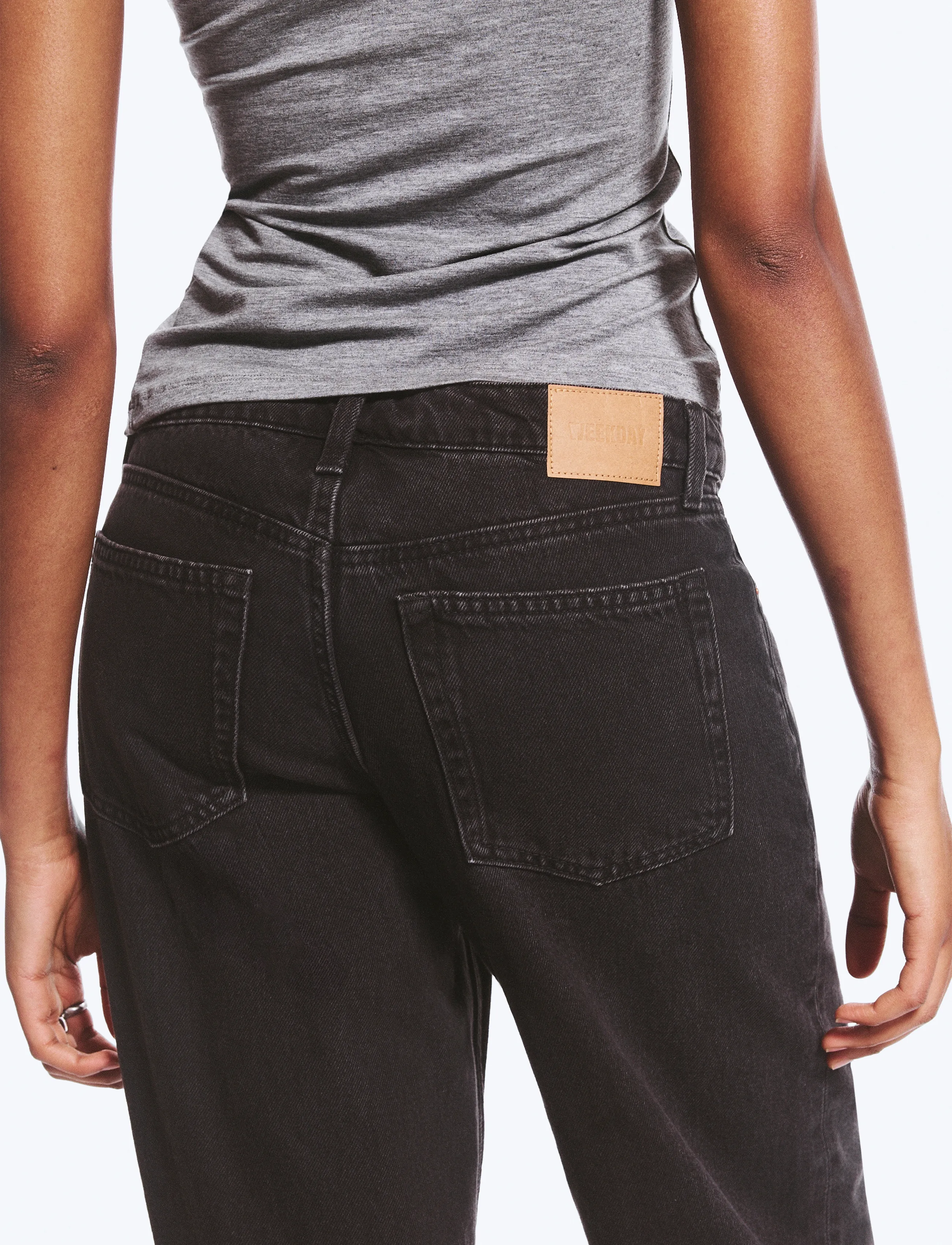 Weekday - Ample Low Rise Loose Wide Jeans - vida jeans - ink black - 5