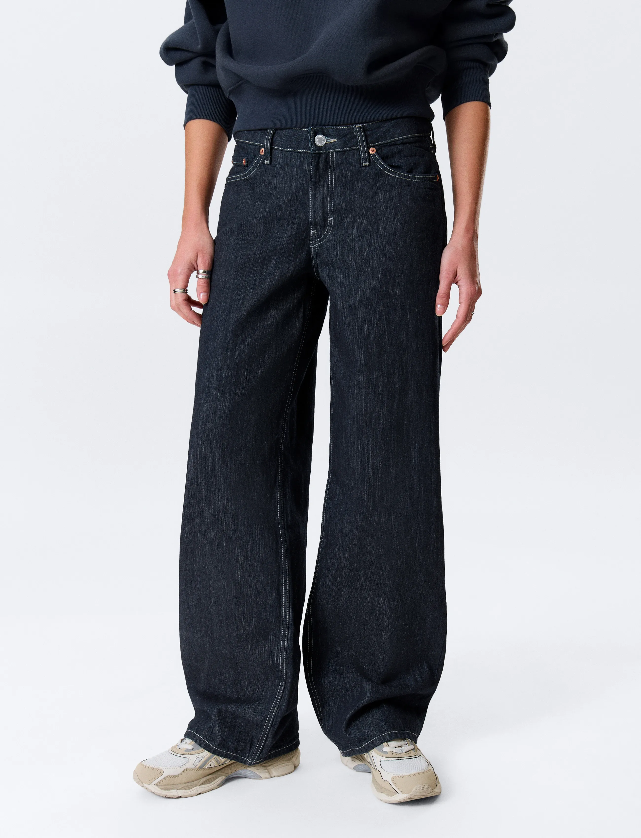 WEEKDAY Ample Low Rise Loose Wide Jeans dam – bild 7