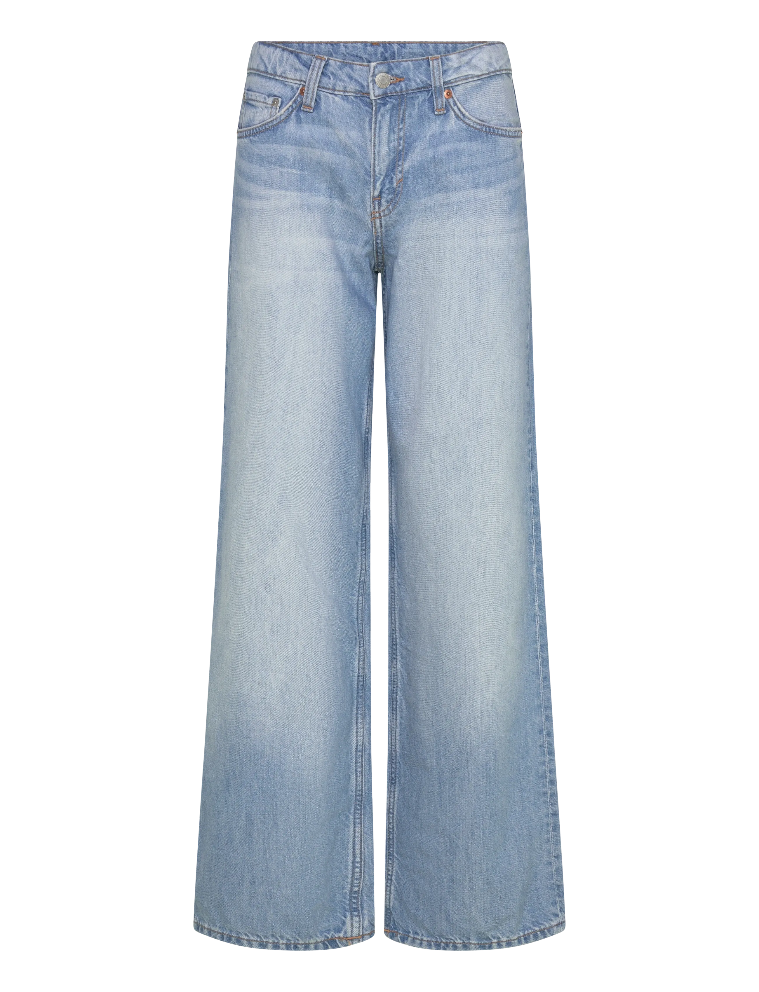 Weekday Ample Low Rise Loose Wide Jeans, 23 x 32, Blue, Jeans > Vidde, Dame