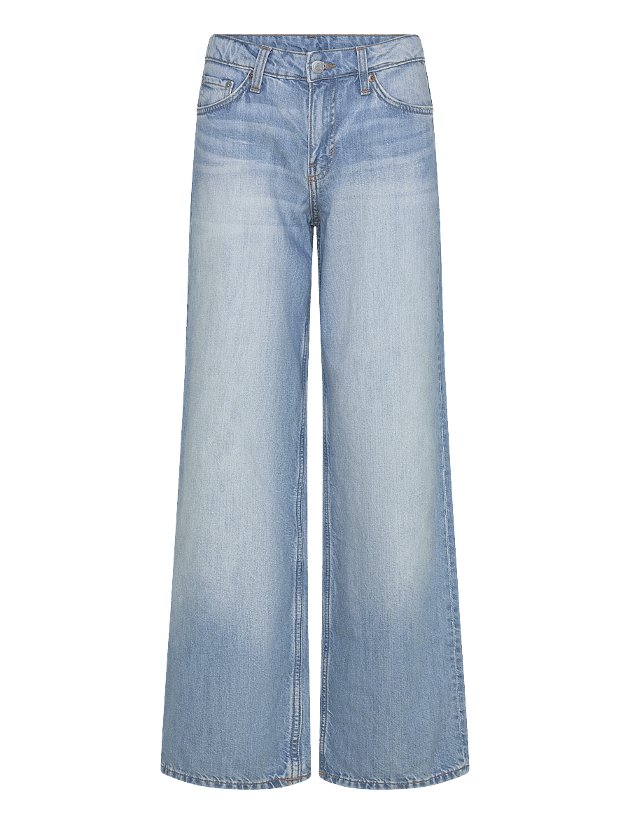 Weekday - Ample Low Rise Loose Wide Jeans - brede jeans - kimberley blue - 0