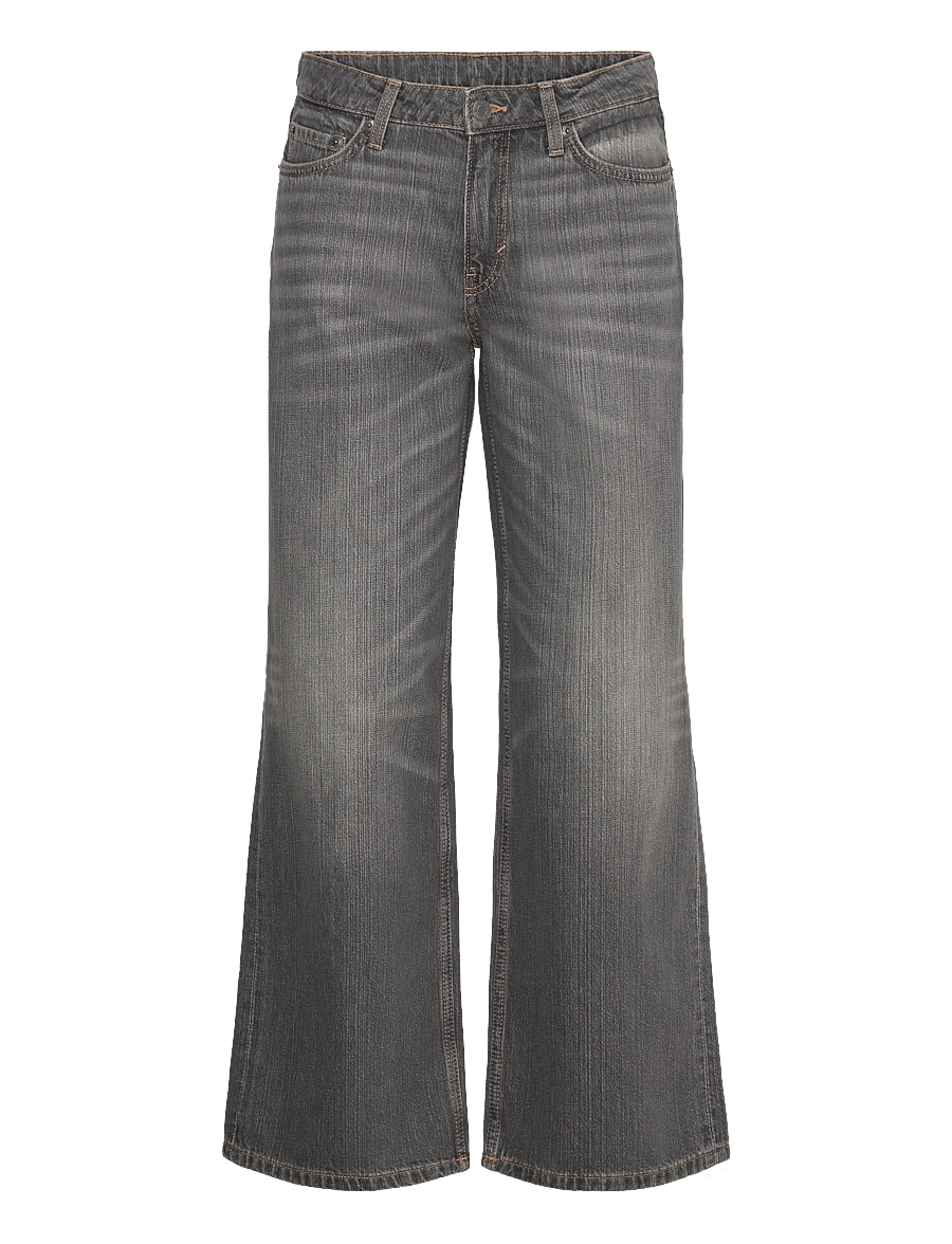 Weekday - Ample Low Rise Loose Wide Jeans - brede jeans - mine grey - 0