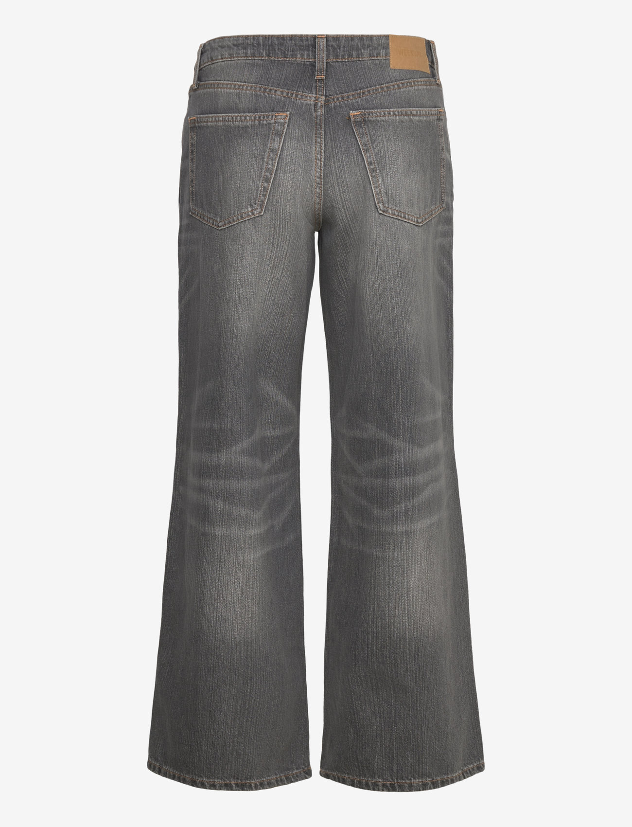 Weekday - Ample Low Rise Loose Wide Leg Jeans - vida jeans - mine grey - 1