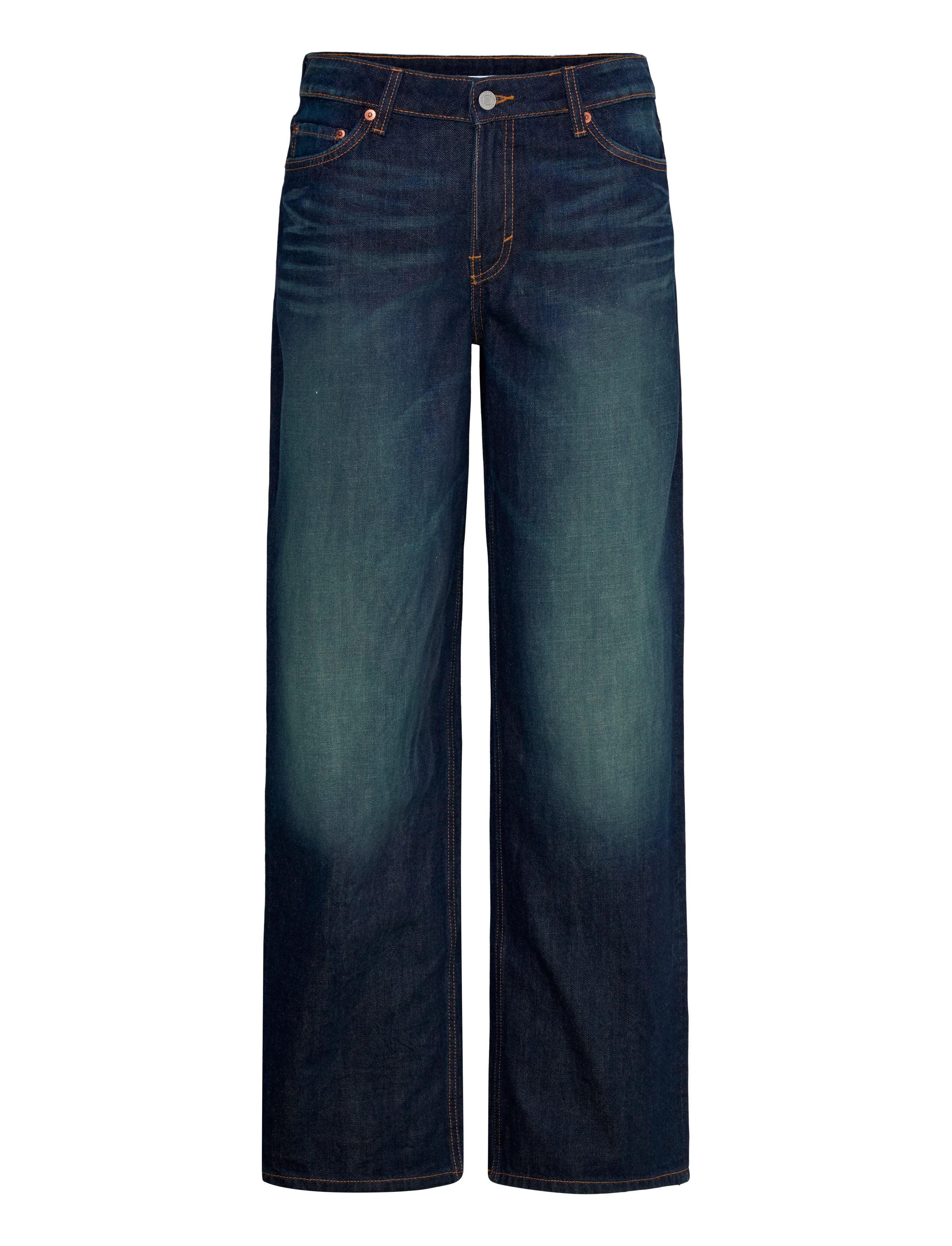 Weekday Ample Low Rise Loose Wide Jeans - Weekday - RAIN BLUE / blue