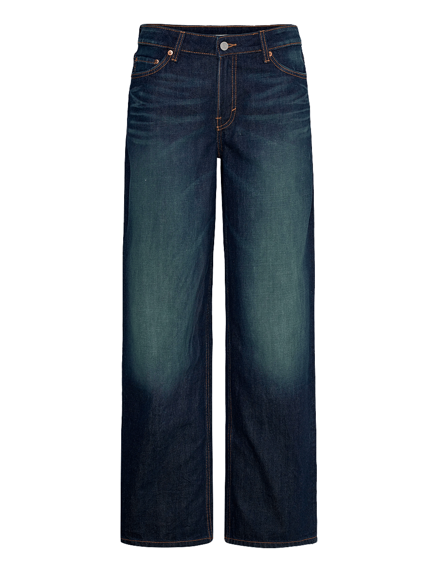 Weekday - Ample Low Rise Loose Wide Jeans - hosen mit weitem bein - rain blue - 0