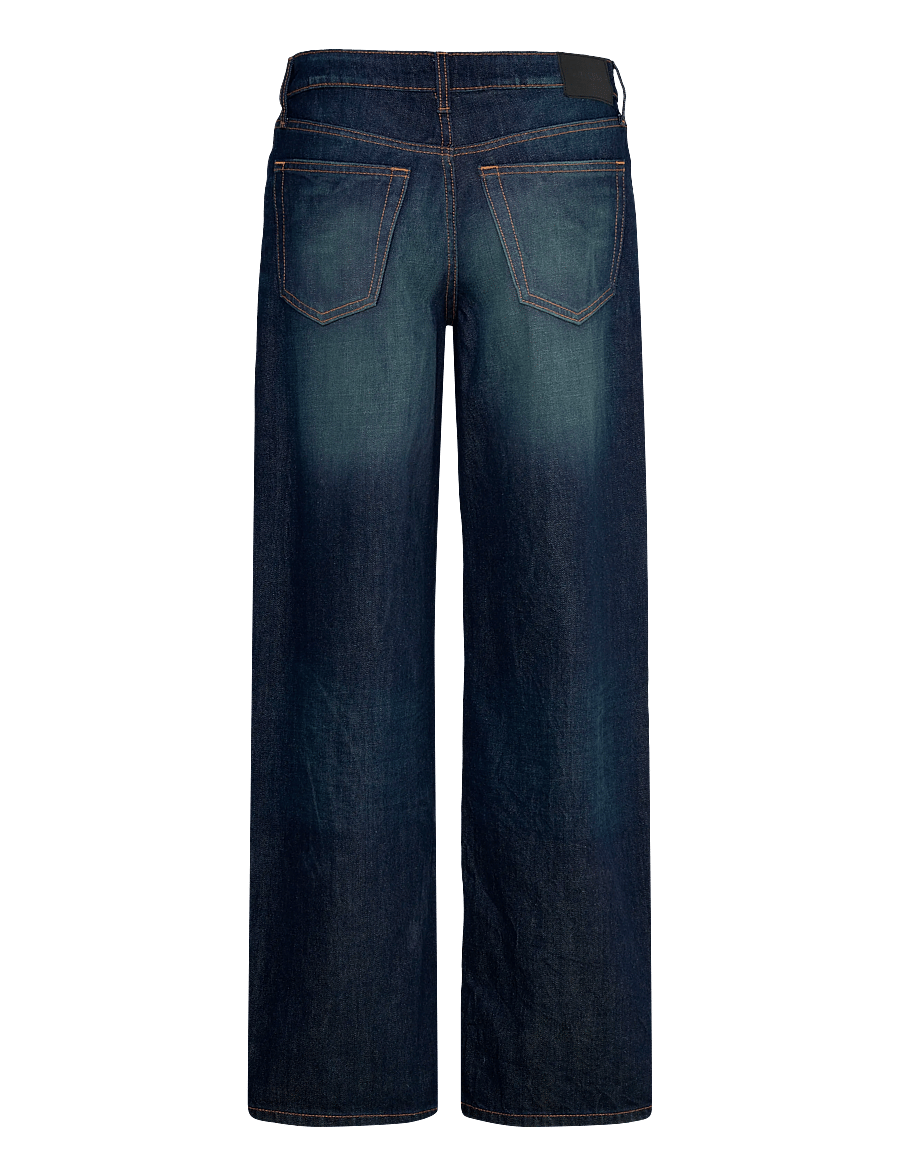 Weekday - Ample Low Rise Loose Wide Jeans - hosen mit weitem bein - rain blue - 1