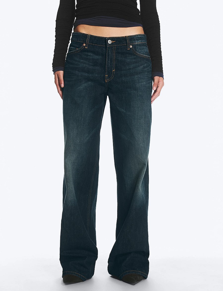 Weekday - Ample Low Rise Loose Wide Jeans - wide leg jeans - rain blue - 3