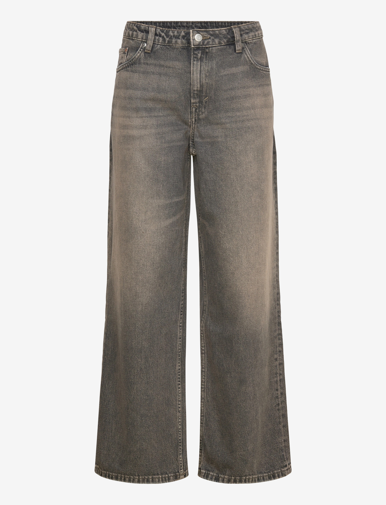 Weekday - Ample Low Rise Loose Wide Jeans - hosen mit weitem bein - redondo black - 1