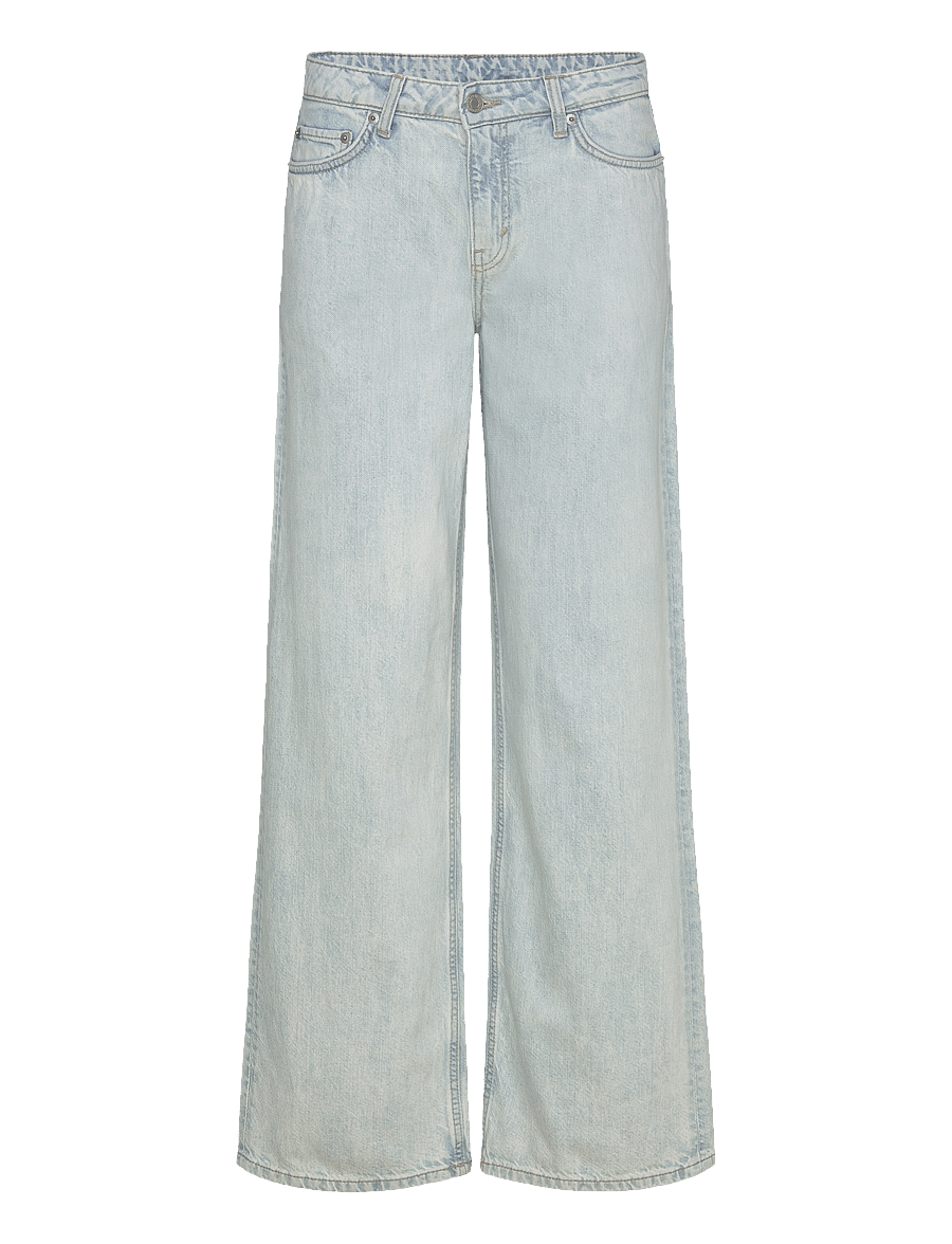 Weekday - Ample Low Rise Loose Wide Jeans - brede jeans - snow blue - 0