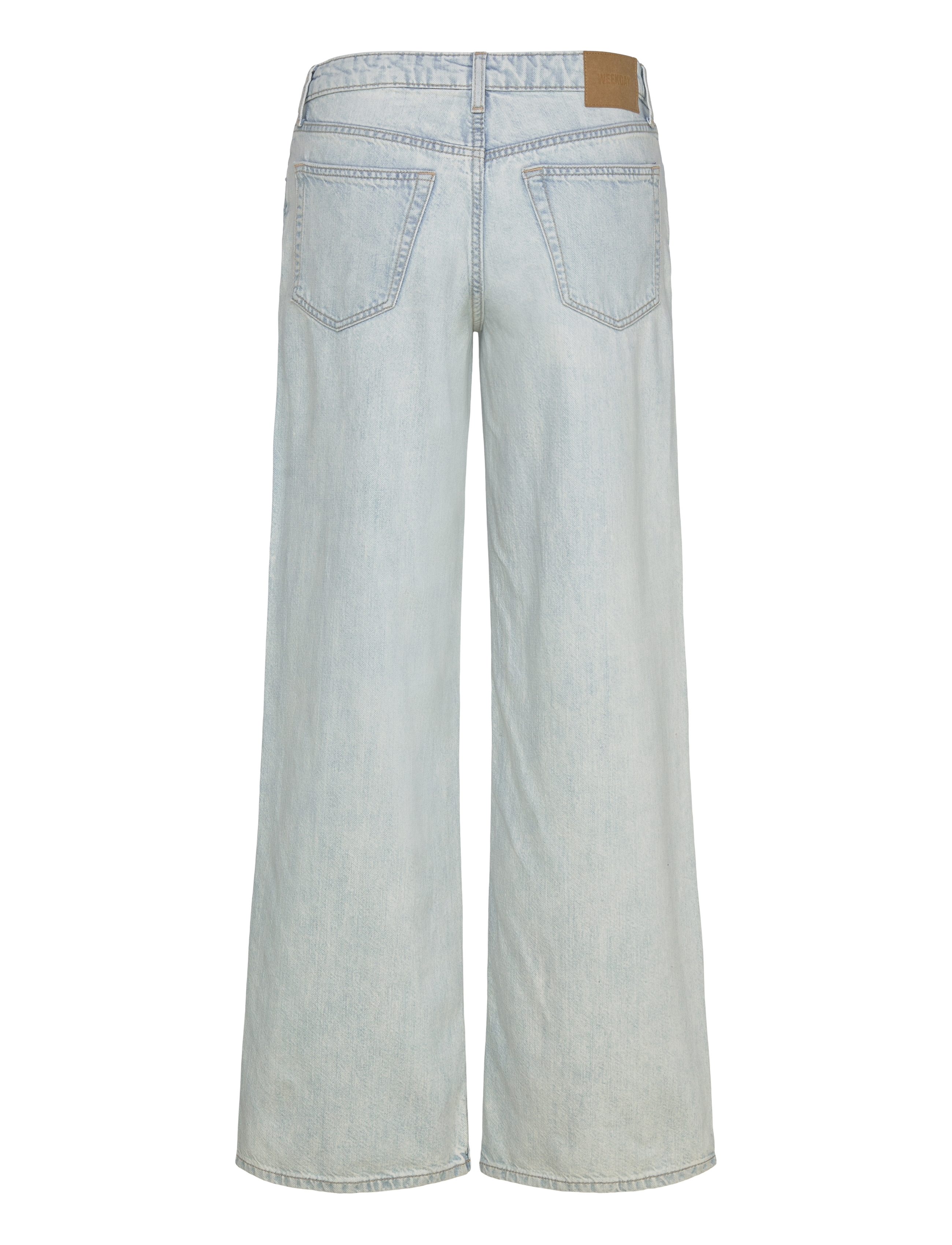 Weekday - Ample Low Rise Loose Wide Jeans - vida jeans - snow blue - 1