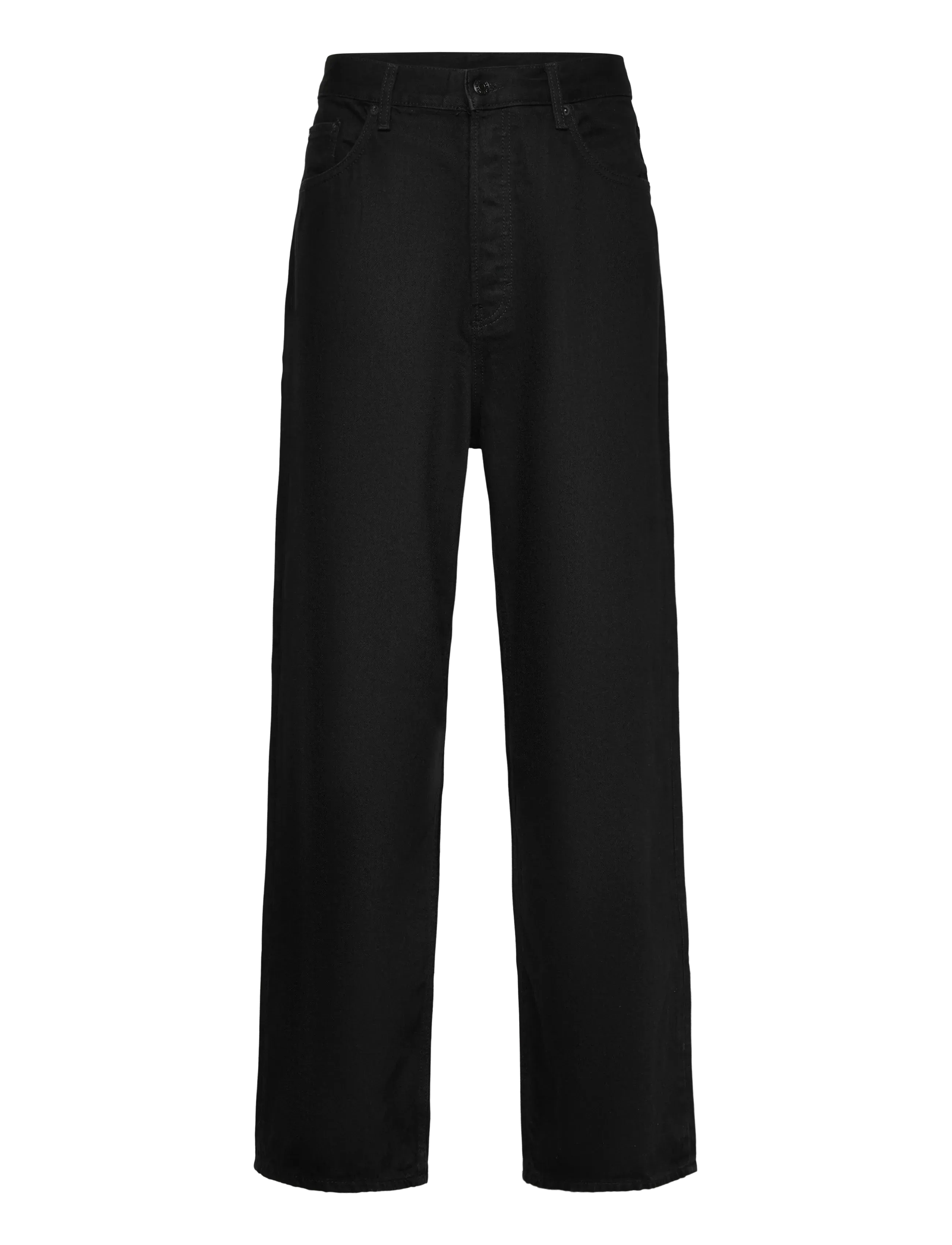 Weekday Astro Mid Rise Loose Baggy Leg Unisex Jeans - Weekday - BLACK RINSE / black