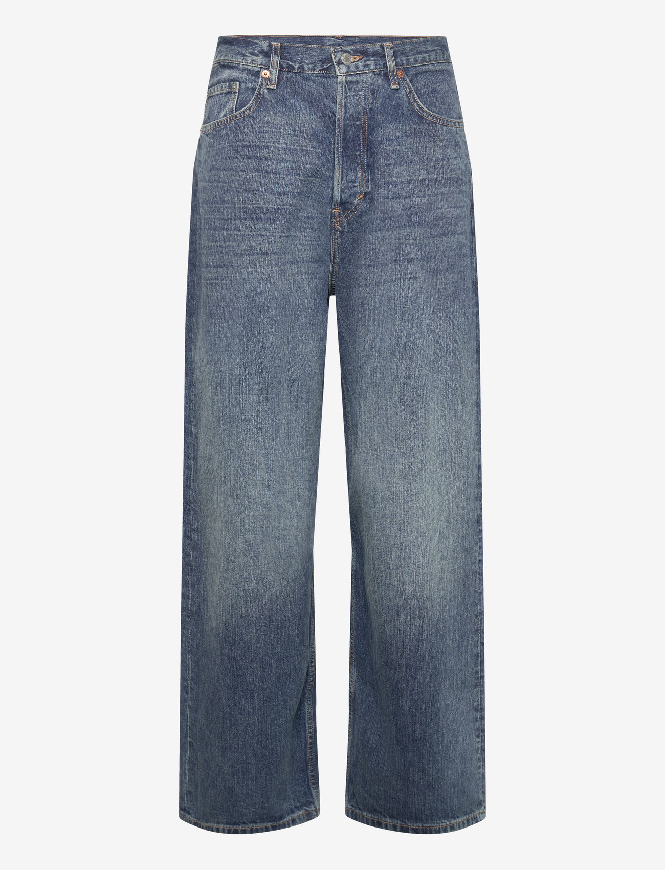 Weekday - Astro Mid Rise Loose Baggy Unisex Jeans - loose jeans - blue hymn - 1