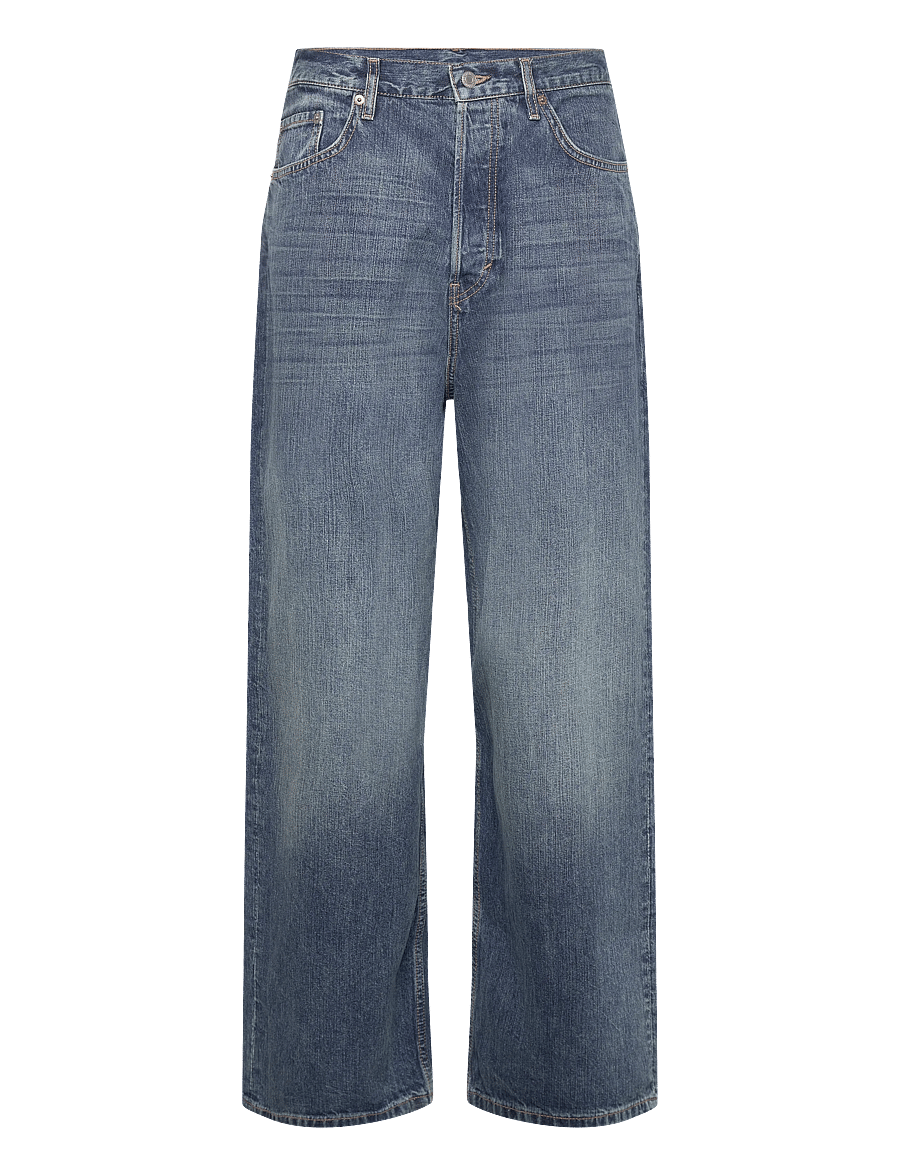 Weekday - Astro Mid Rise Loose Baggy Unisex Jeans - loose jeans - blue hymn - 0