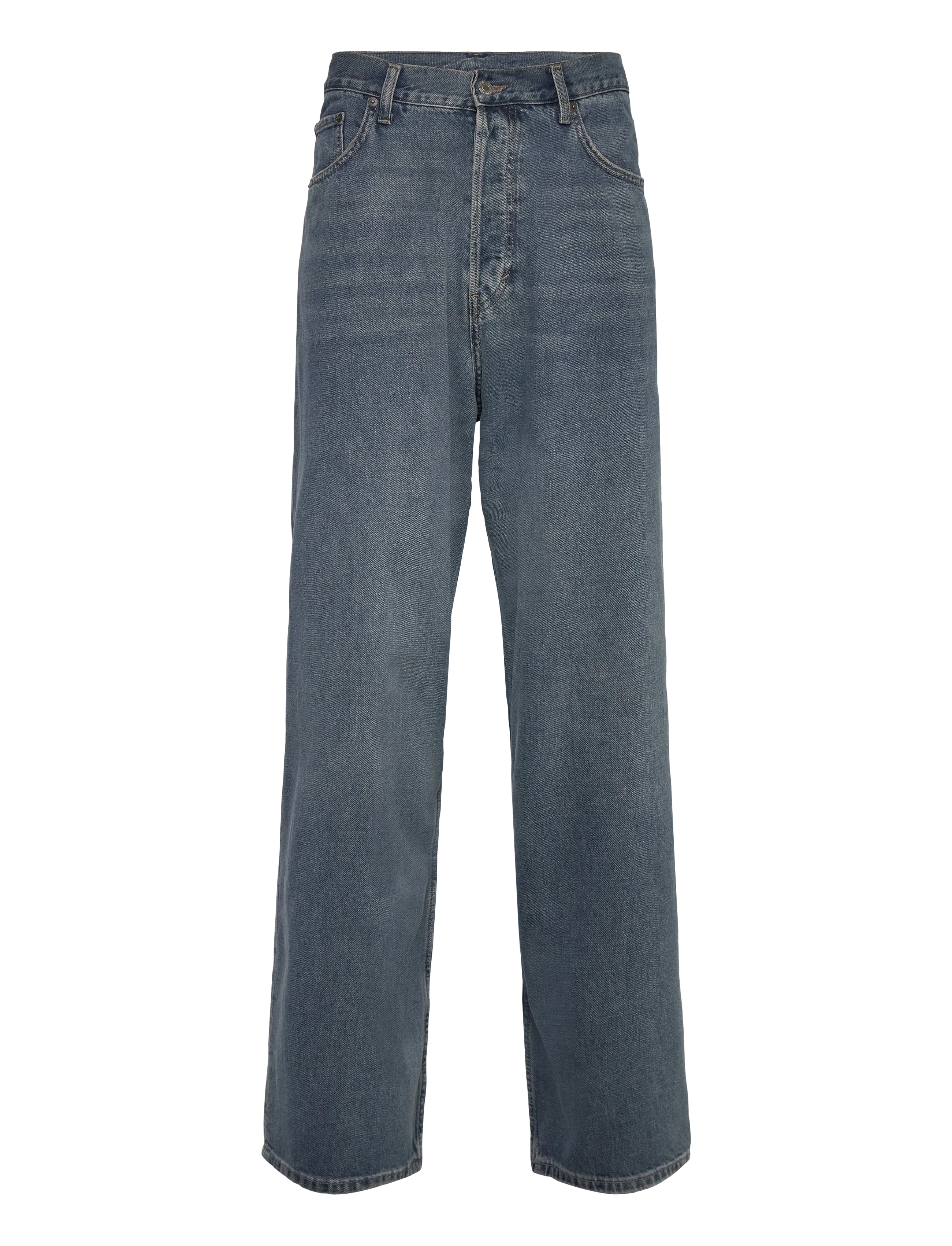 Weekday Astro Mid Rise Loose Baggy Unisex Jeans, Mænd, Mellemhøj Talje Løse Baggy Jeans, Blå, Str: 25 x 32